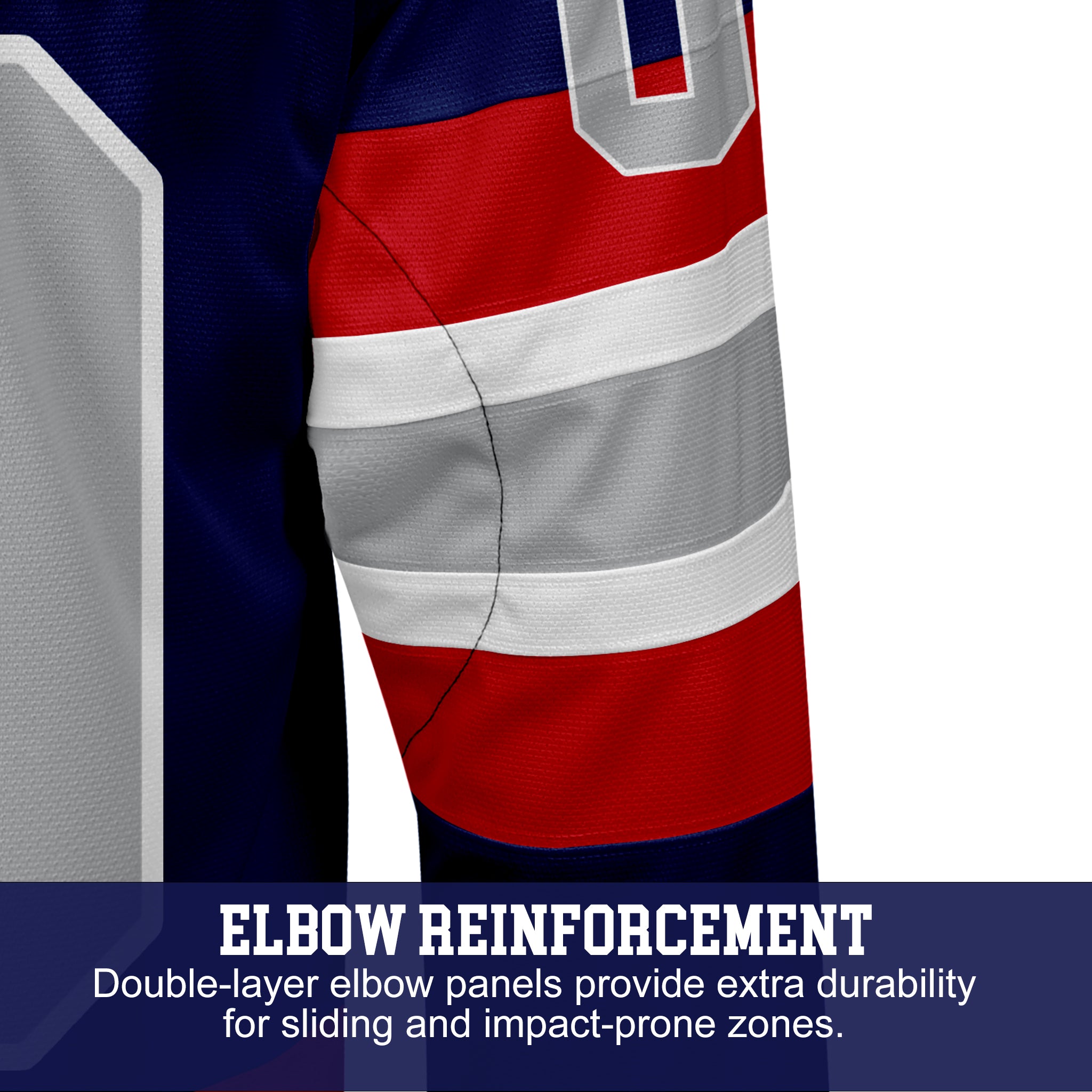 Custom Hockey Jersey Elite Pro  EP-105 NavyRedWhiteSilver