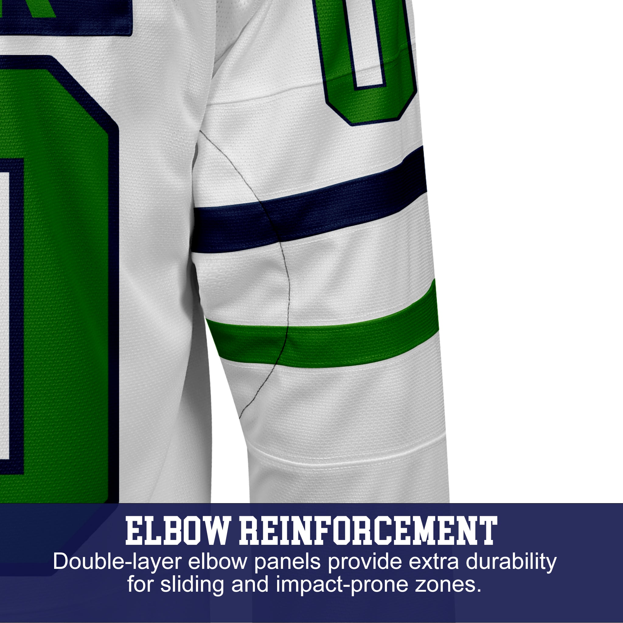 Custom Hockey Jersey Elite Pro  EP-102 WhiteBlueGreen