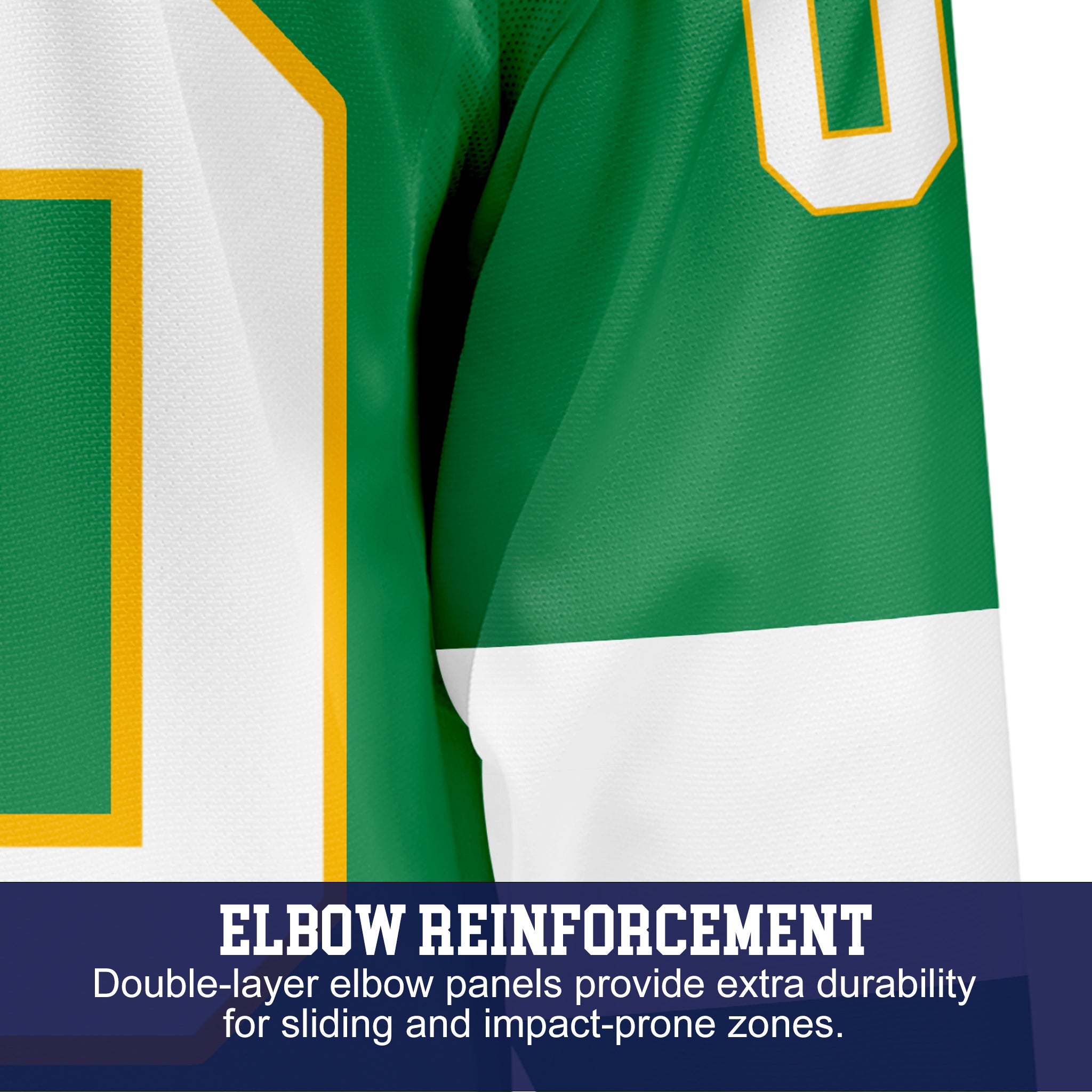Custom Hockey Jersey Elite Pro  EP-201 GreenWhiteGold