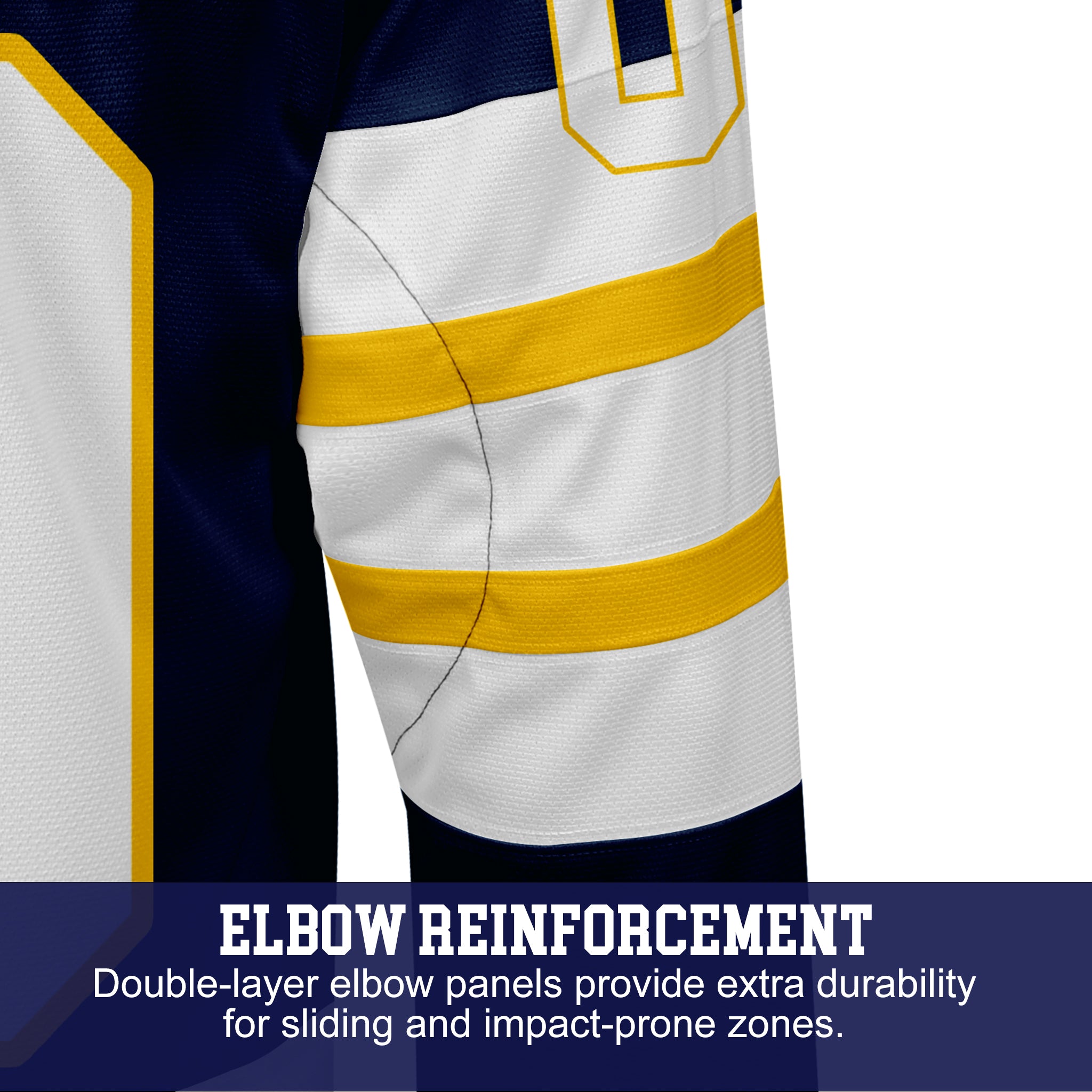 Custom Hockey Jersey Elite Pro  EP-107 NavyGoldWhite