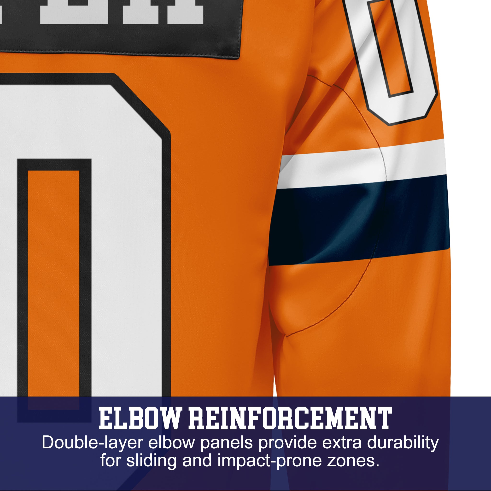 Custom Hockey Jersey Varsity Teamwear  VT-302 OrangeBlueWhiteCharcoal