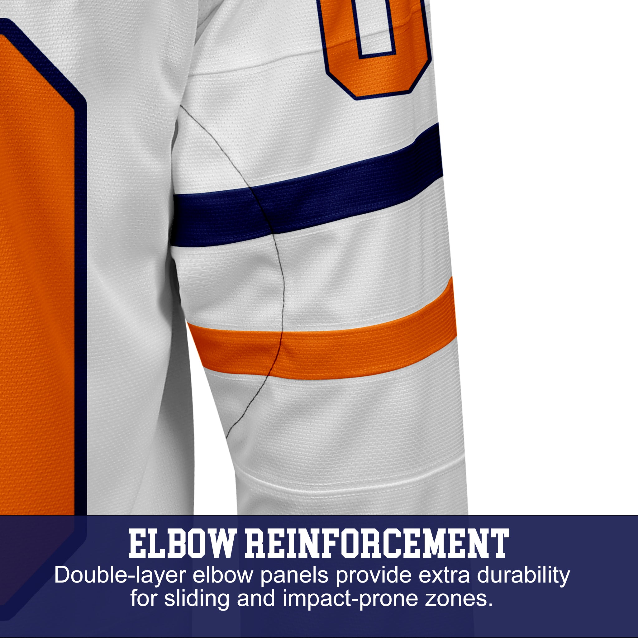 Custom Hockey Jersey Elite Pro  EP-102 WhiteNavyOrange