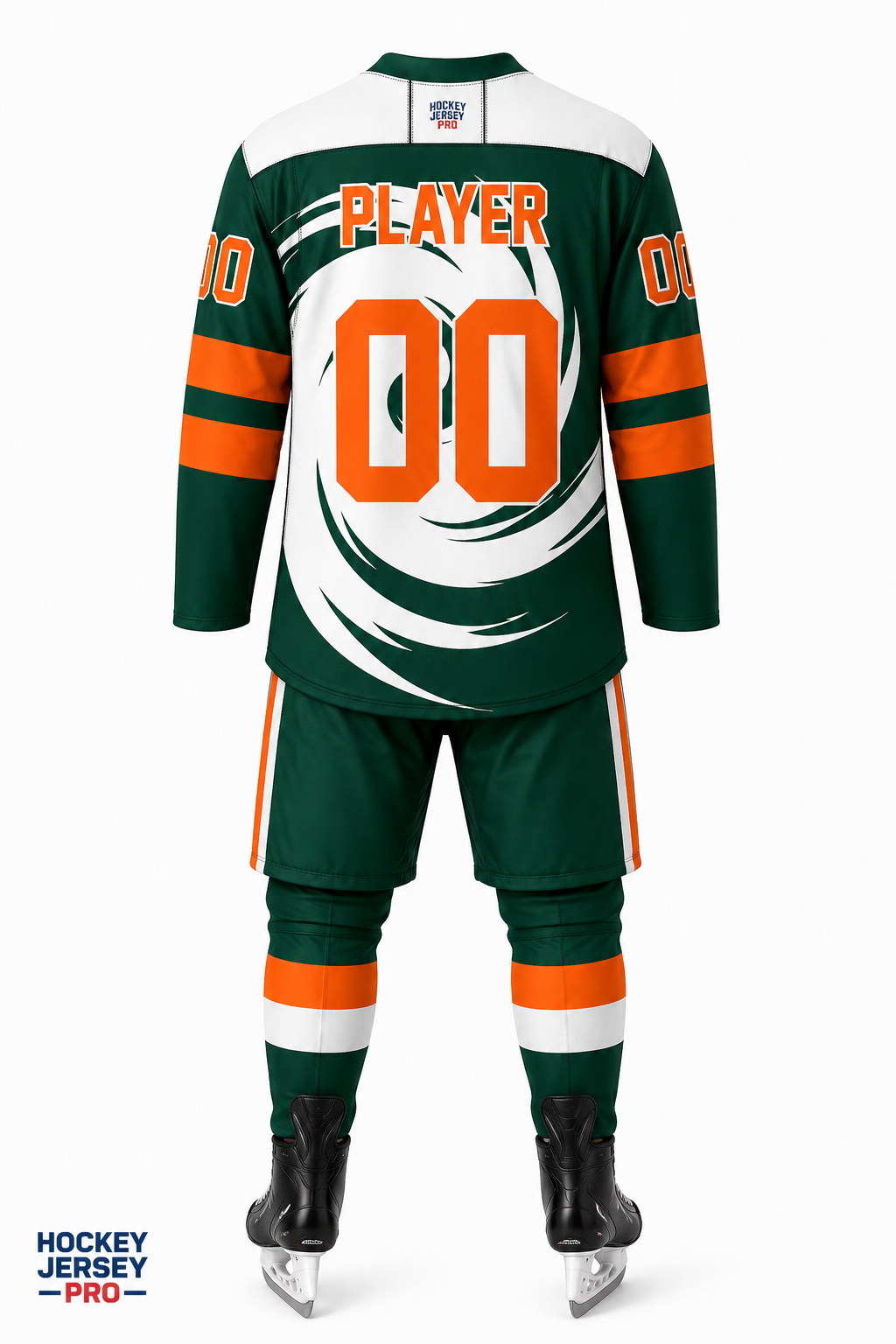 Green Cyclone Custom Hockey Uniform Set