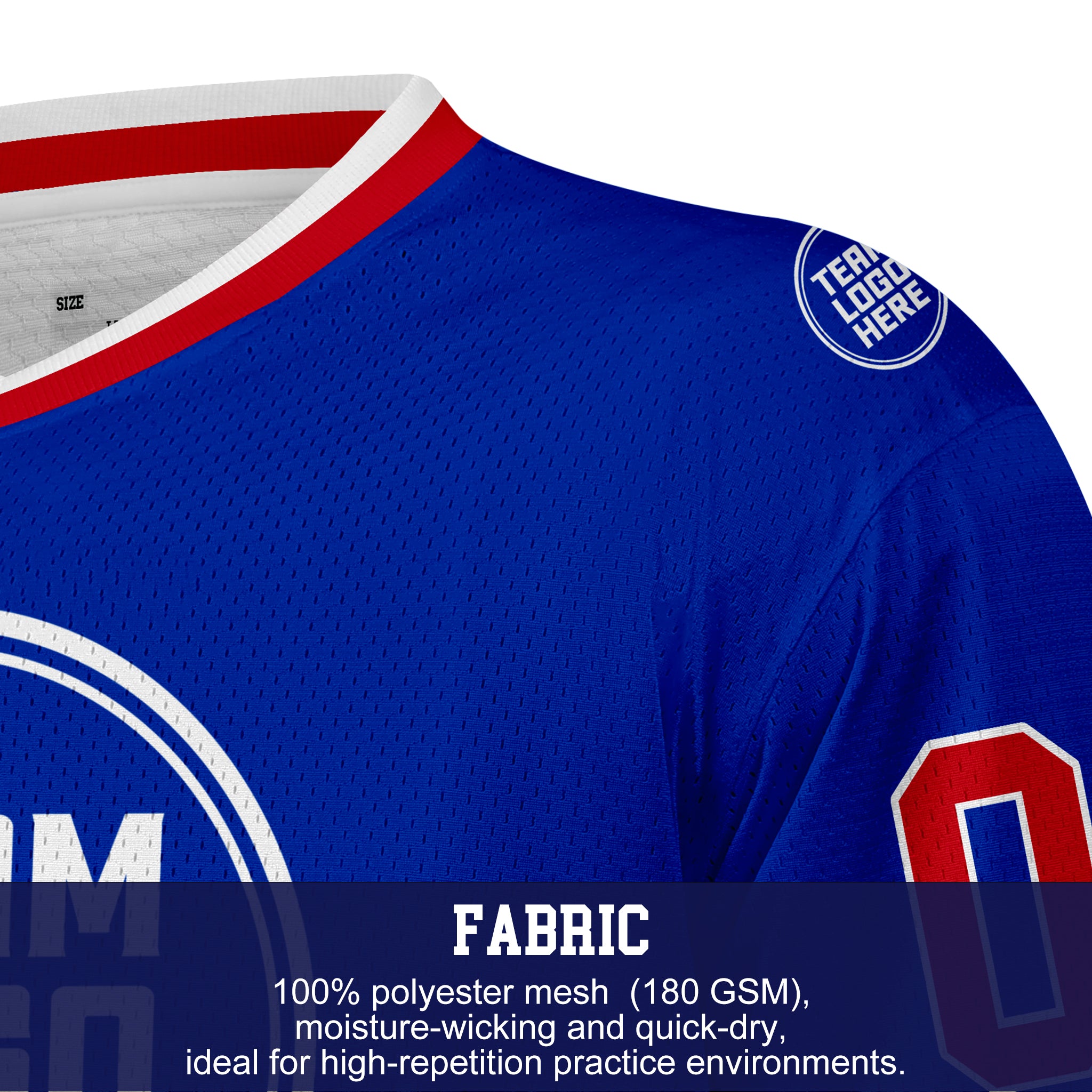 Custom Hockey Jersey Practice  PS-107 RoyalRedWhite