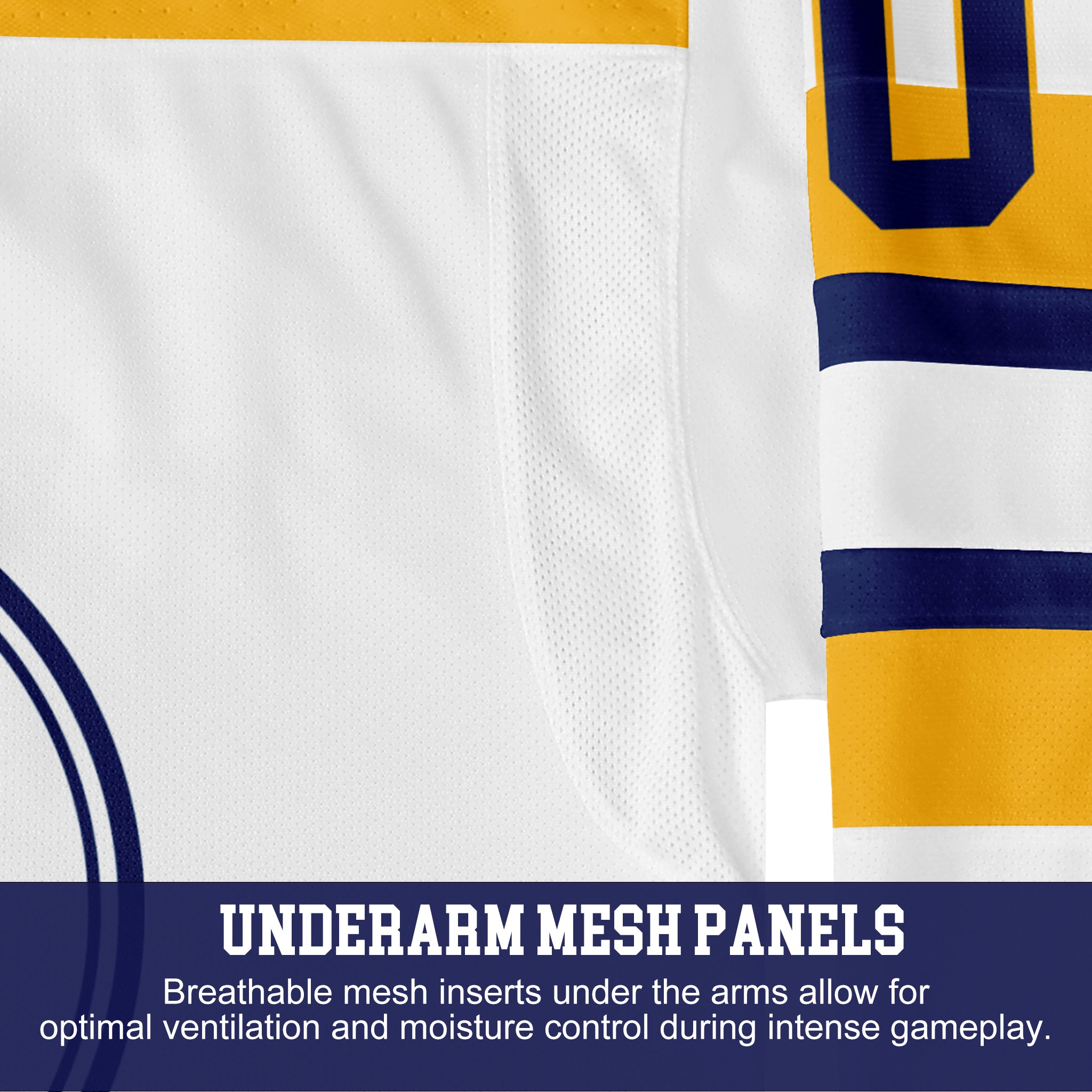 Custom Hockey Jersey Elite Pro  EP-103 WhiteGoldNavy