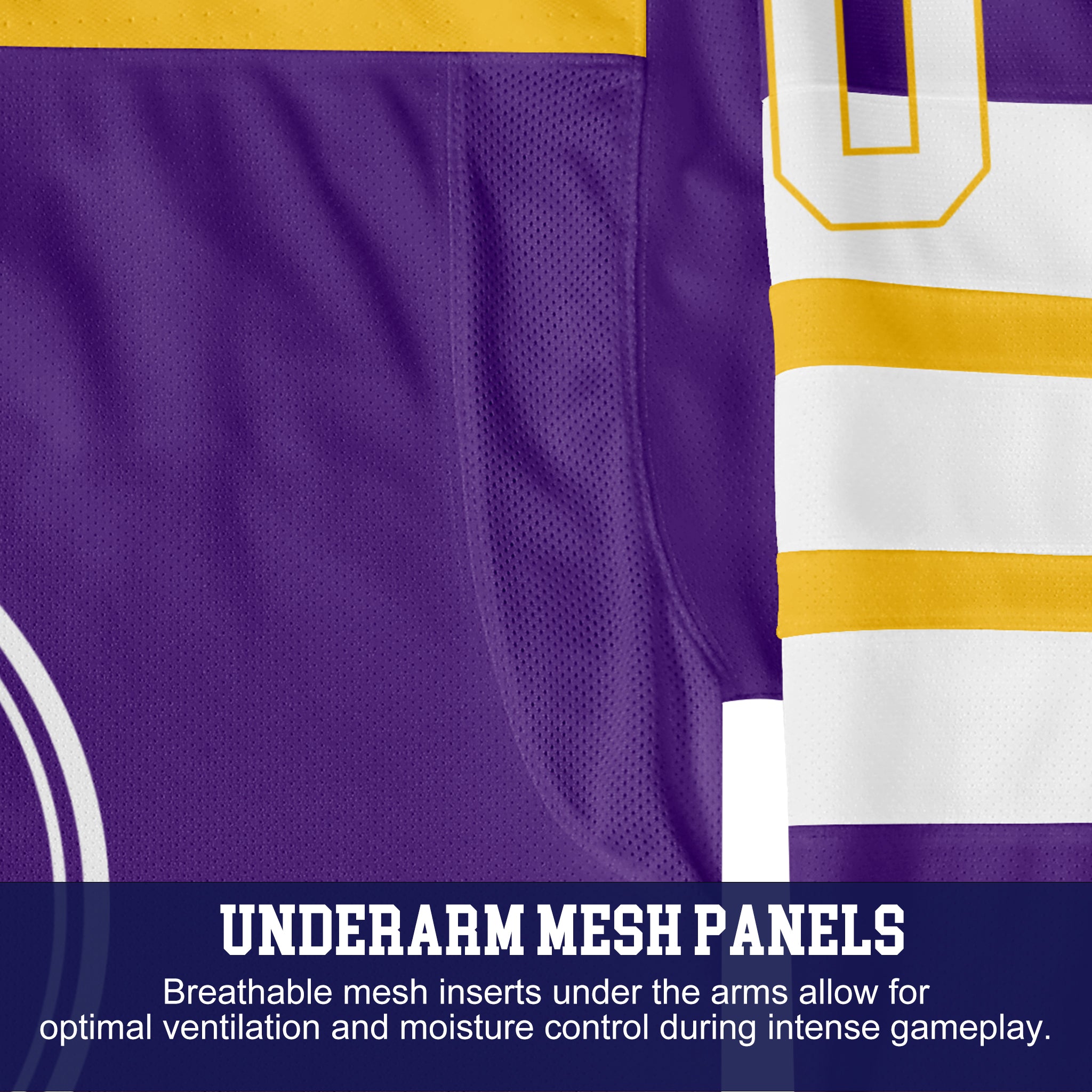 Custom Hockey Jersey Elite Pro  EP-107 PurpleGoldWhite