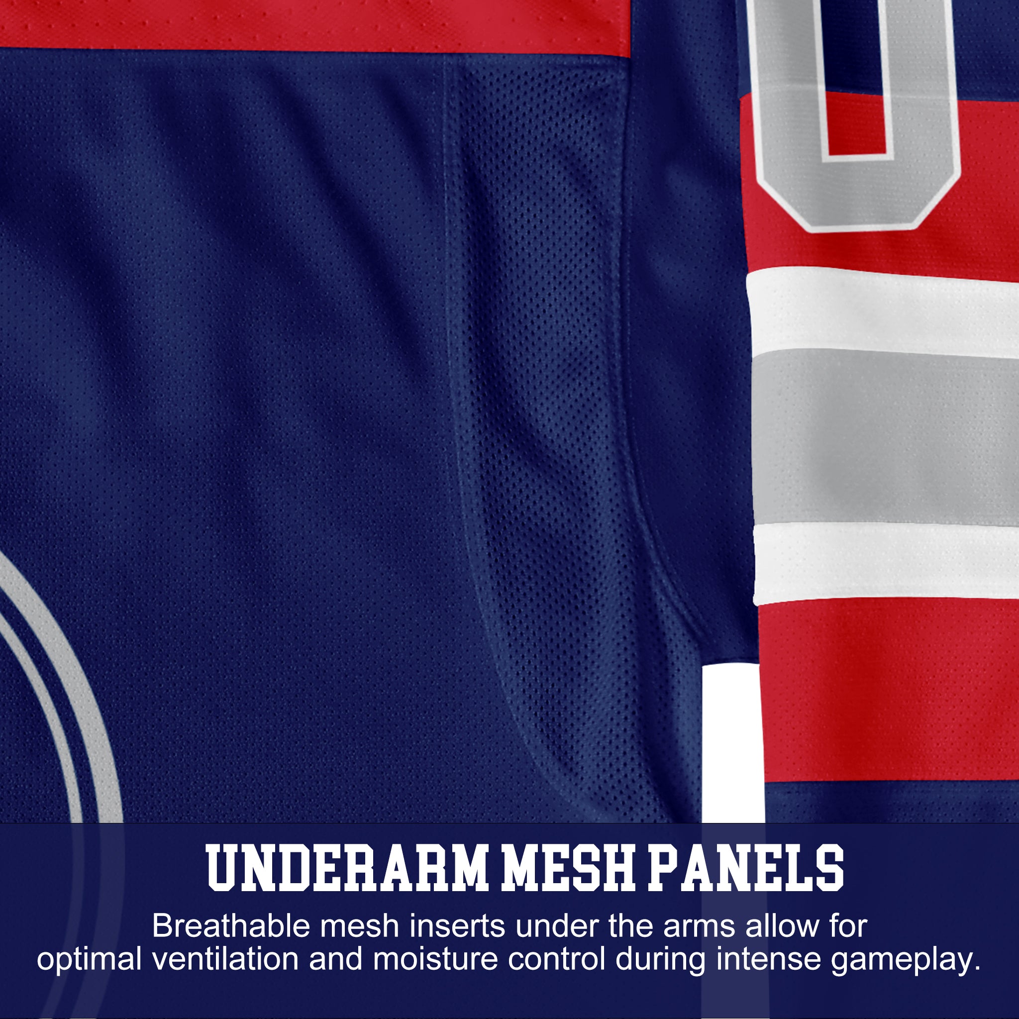 Custom Hockey Jersey Elite Pro  EP-105 NavyRedWhiteSilver
