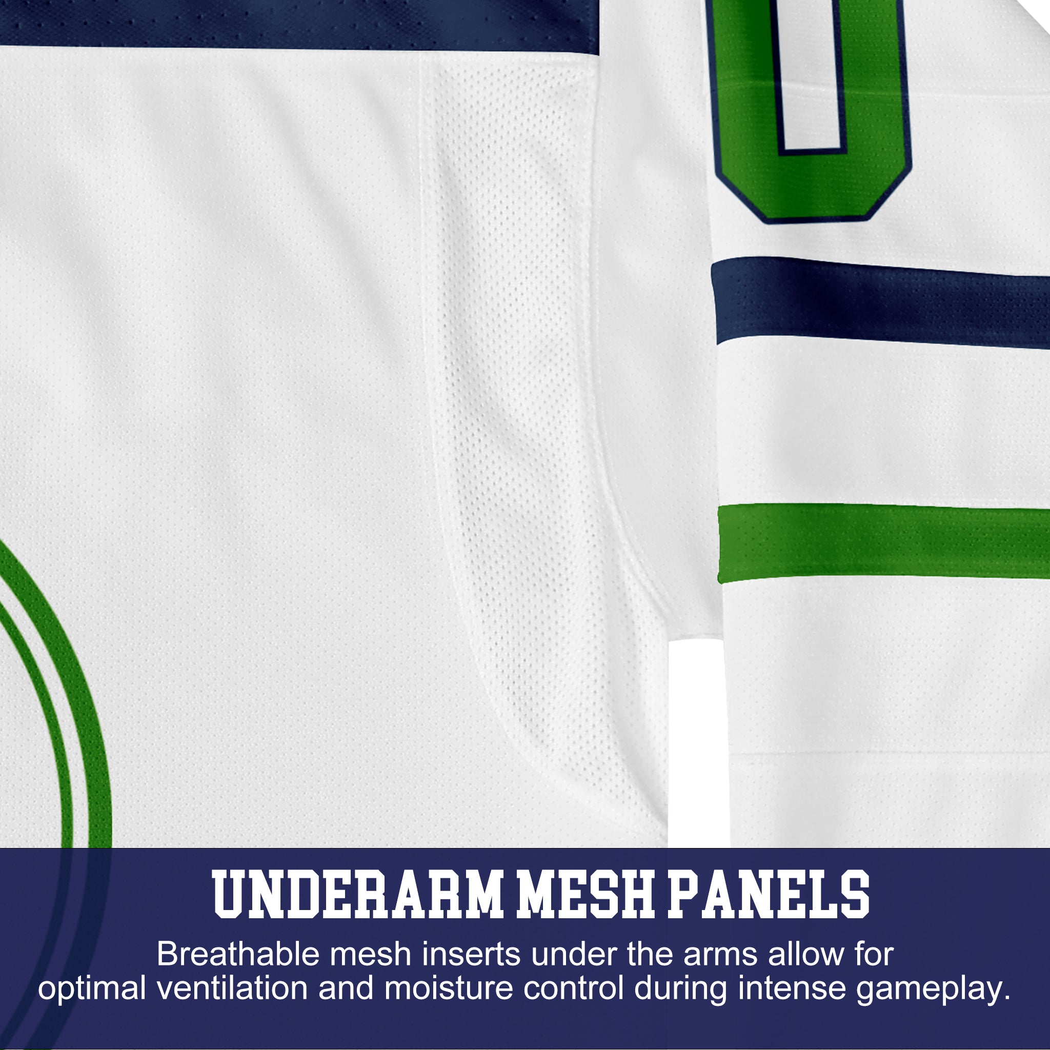 Custom Hockey Jersey Elite Pro  EP-102 WhiteBlueGreen