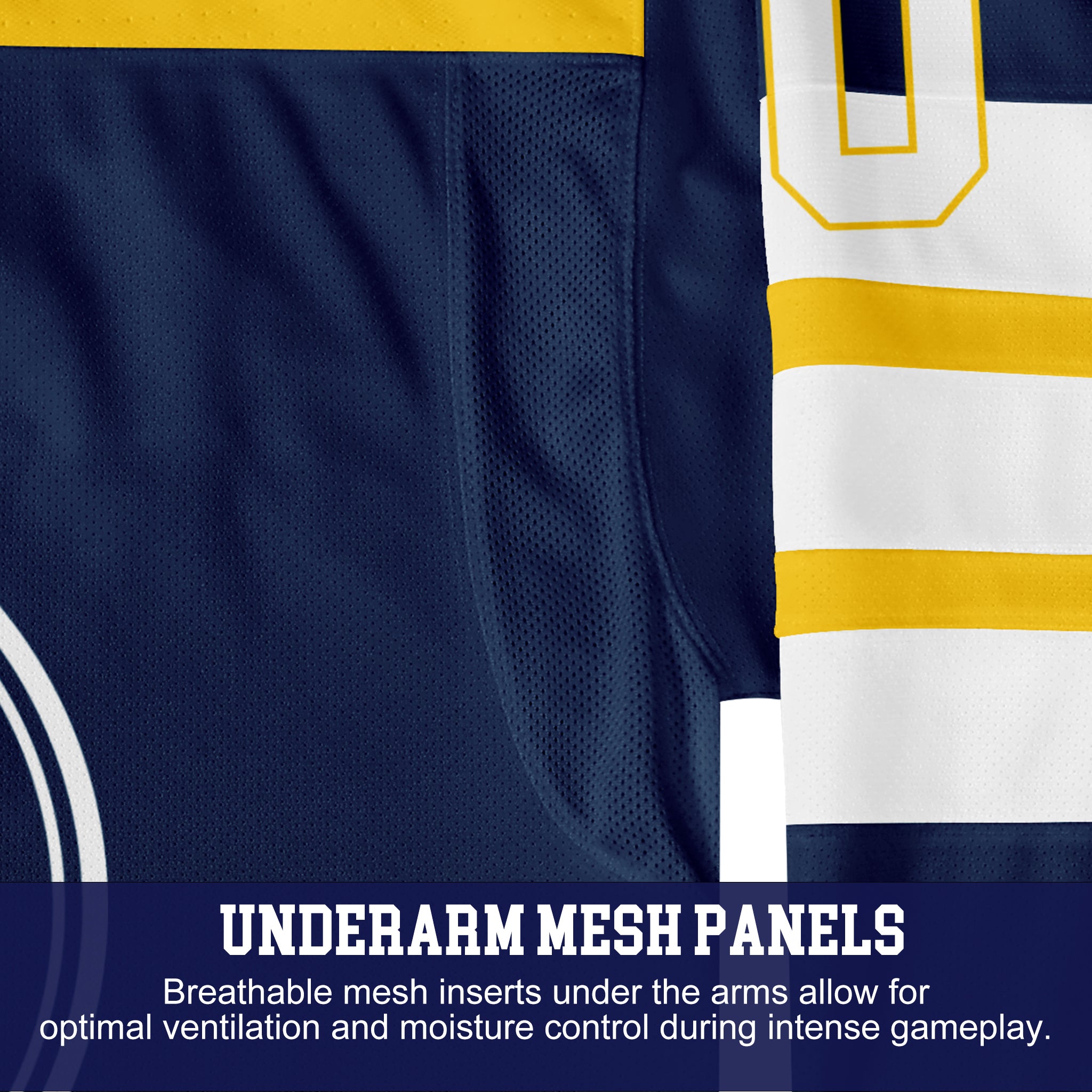 Custom Hockey Jersey Elite Pro  EP-107 NavyGoldWhite