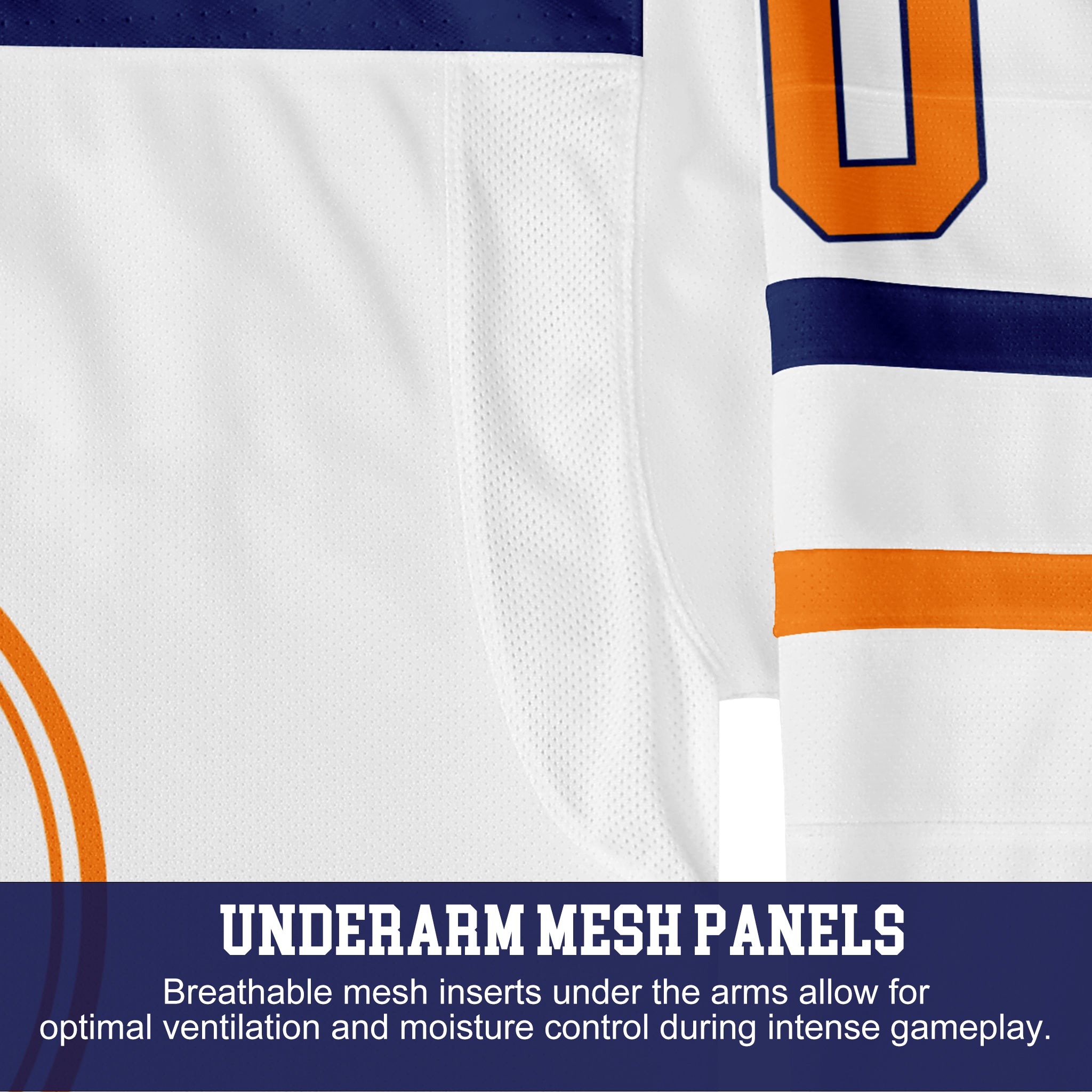 Custom Hockey Jersey Elite Pro  EP-102 WhiteNavyOrange