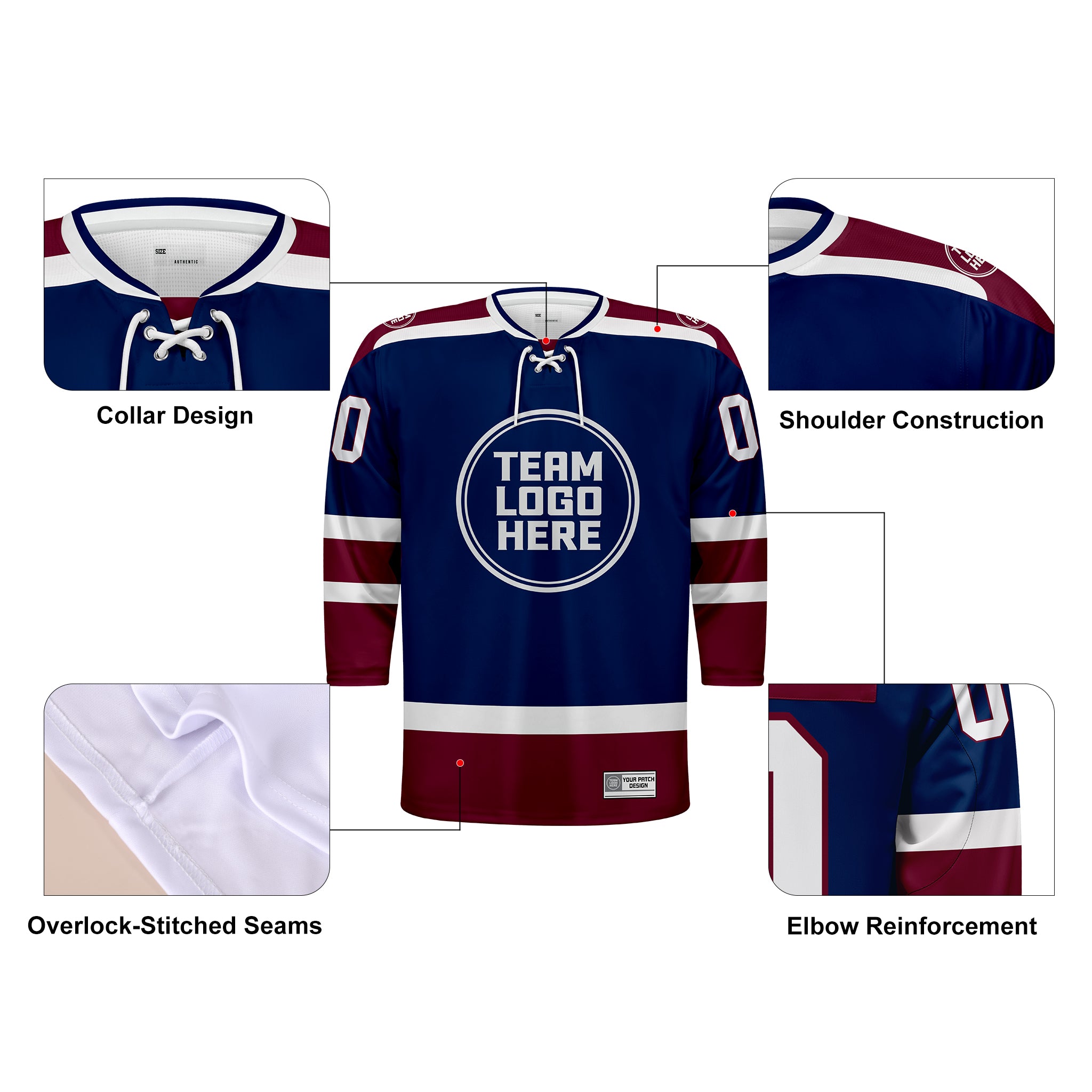 RNSU-303 Rainier Custom Hockey Uniforms - Pro-Grade Air-Knit