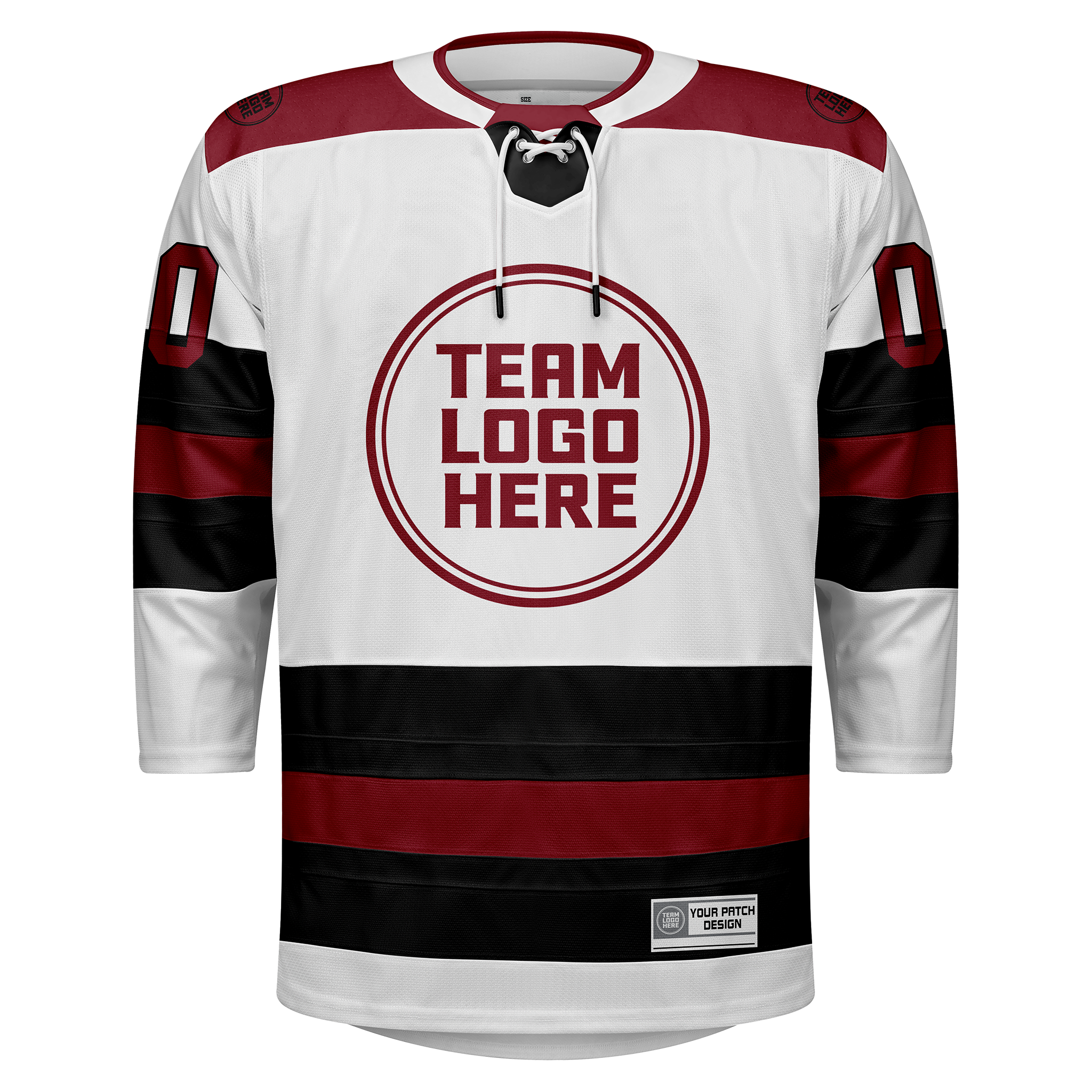 Custom Hockey Jersey Elite Pro  EP-104 WhiteBlackRed