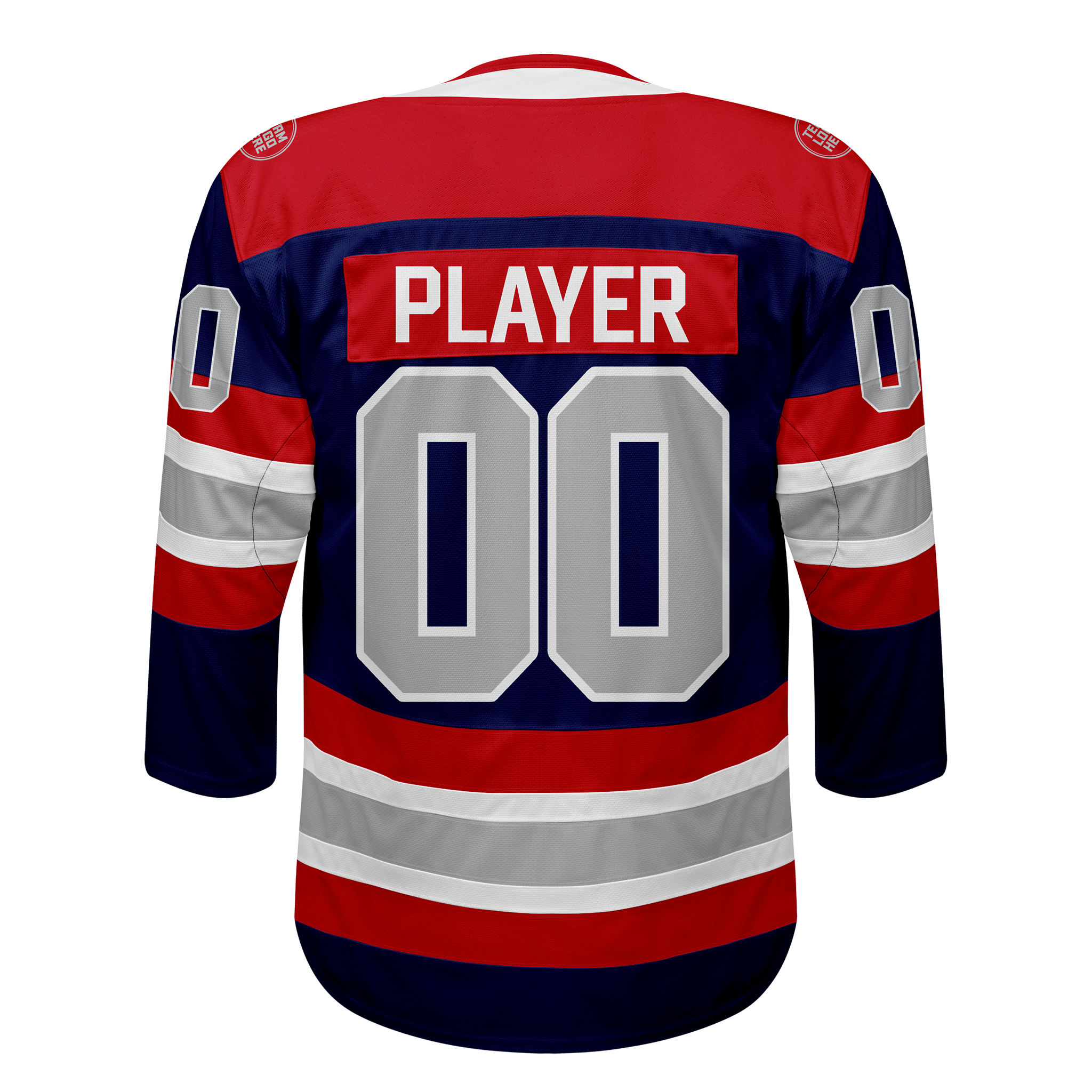 Custom Hockey Jersey Elite Pro  EP-105 NavyRedWhiteSilver