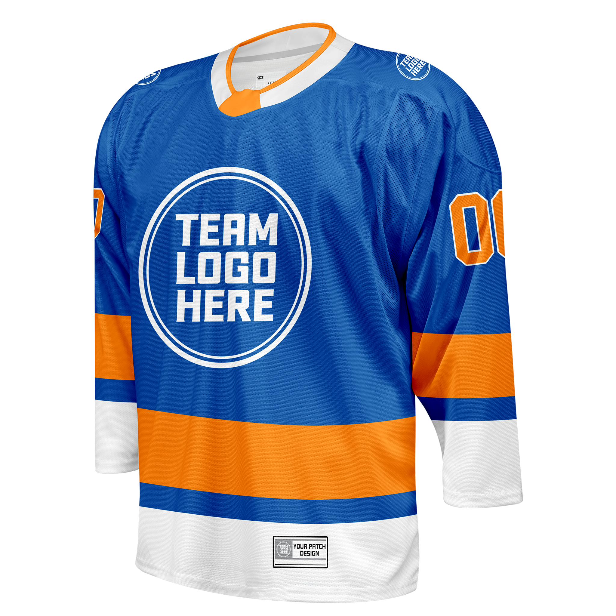 Custom Hockey Jersey Elite Pro  EP-201 RoyalOrangeWhite