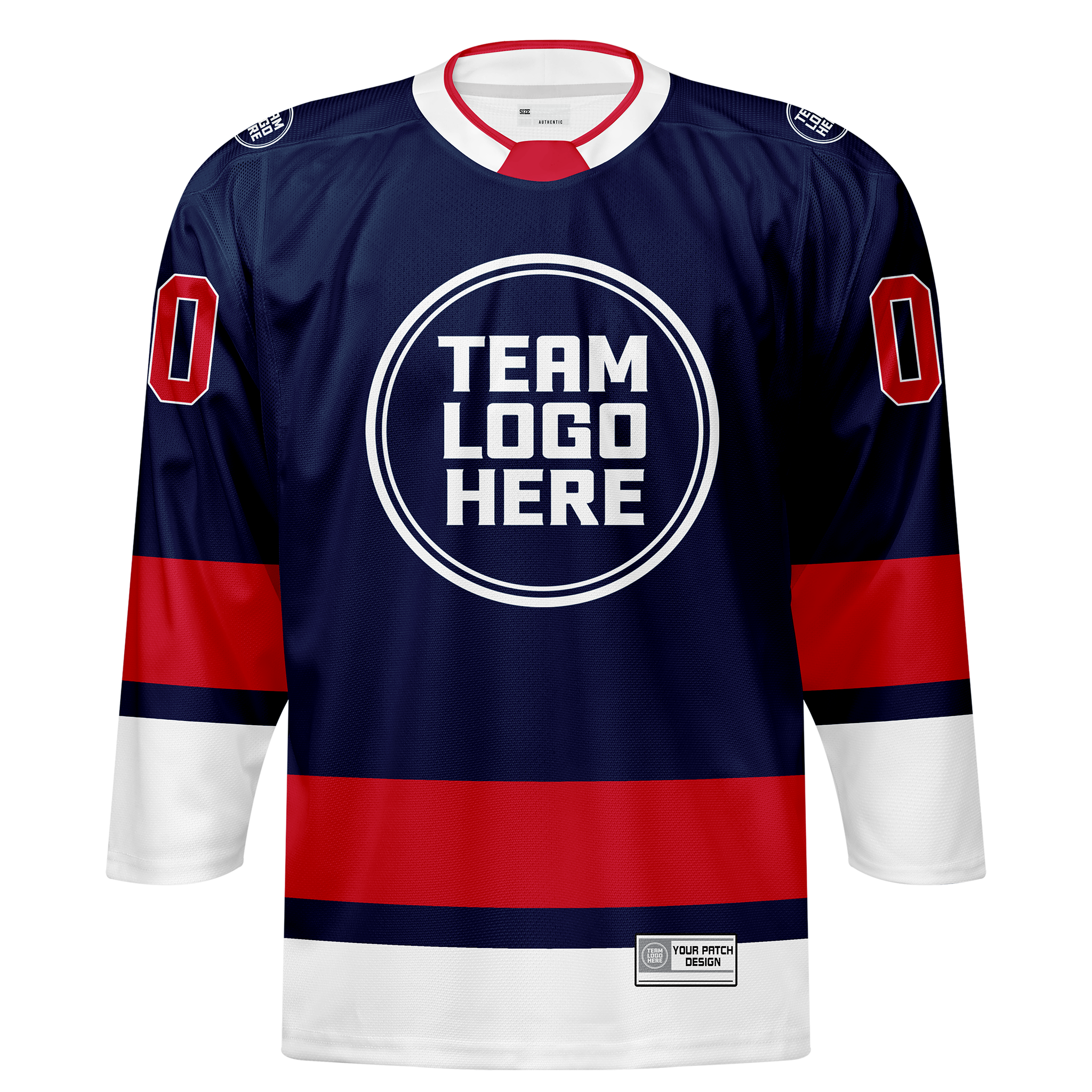 Custom Hockey Jersey Elite Pro  EP-201 NavyRedWhite