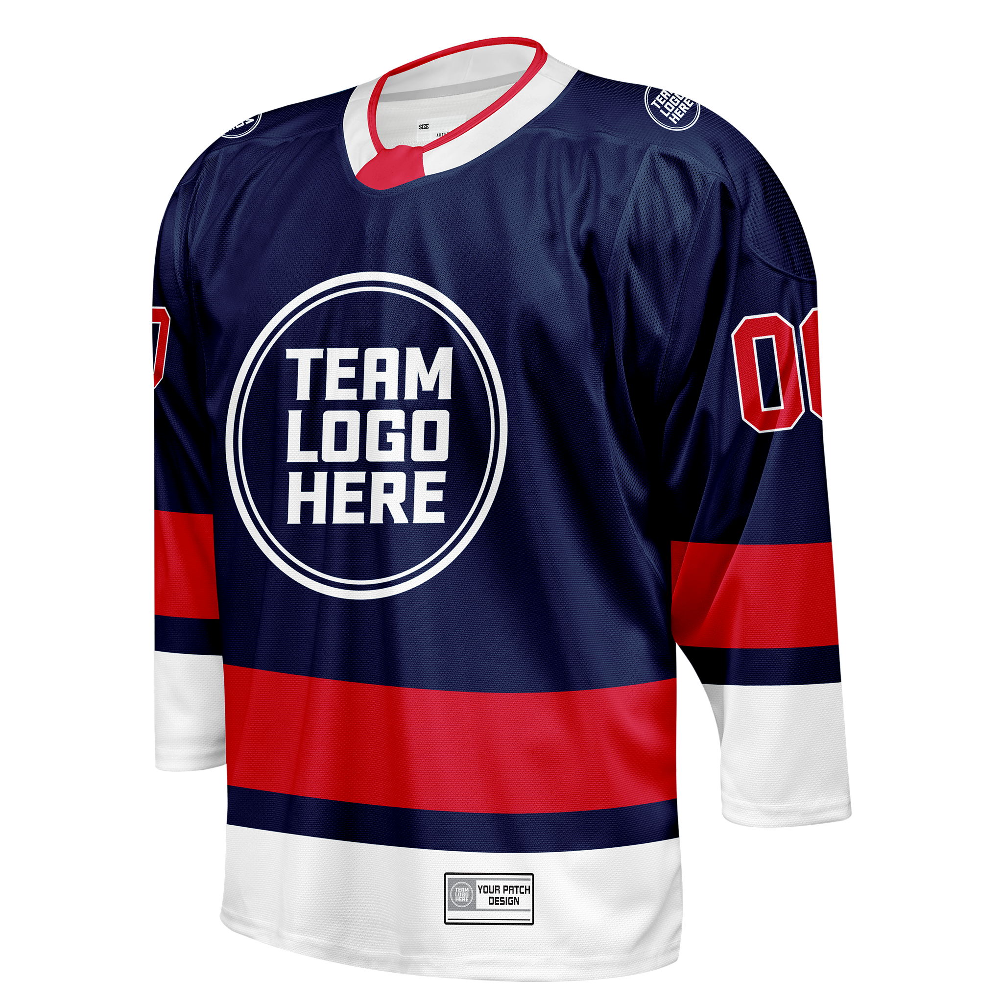 Custom Hockey Jersey Elite Pro  EP-201 NavyRedWhite