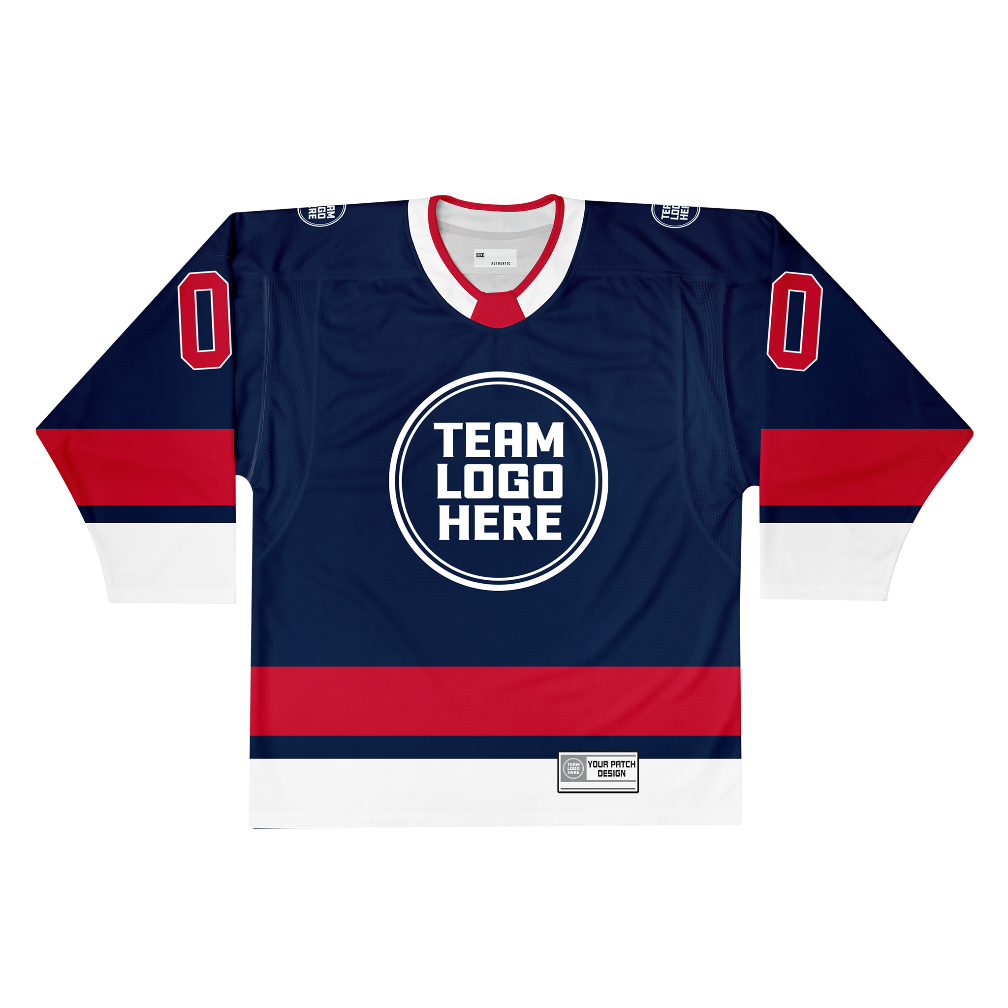 Custom Hockey Jersey Elite Pro  EP-201 NavyRedWhite