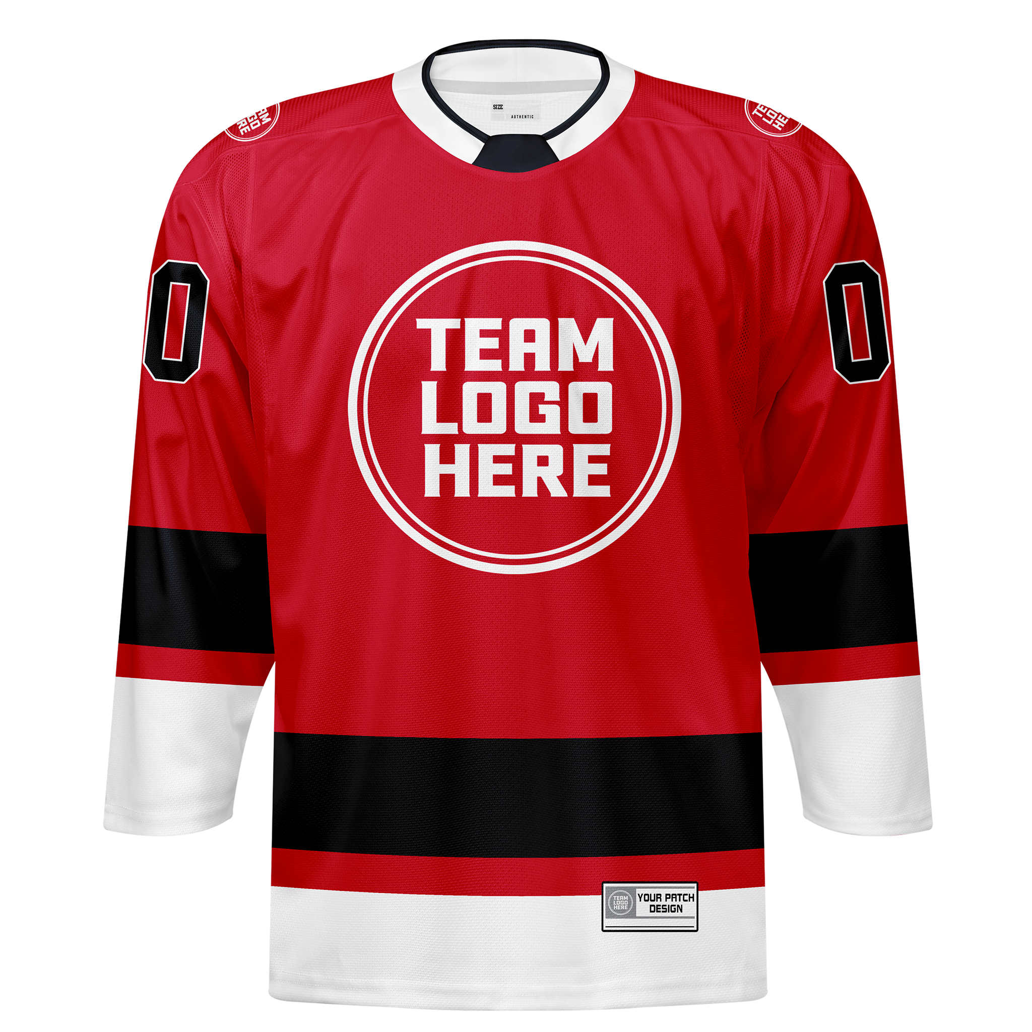 Custom Hockey Jersey Elite Pro  EP-201 RedBlackWhite