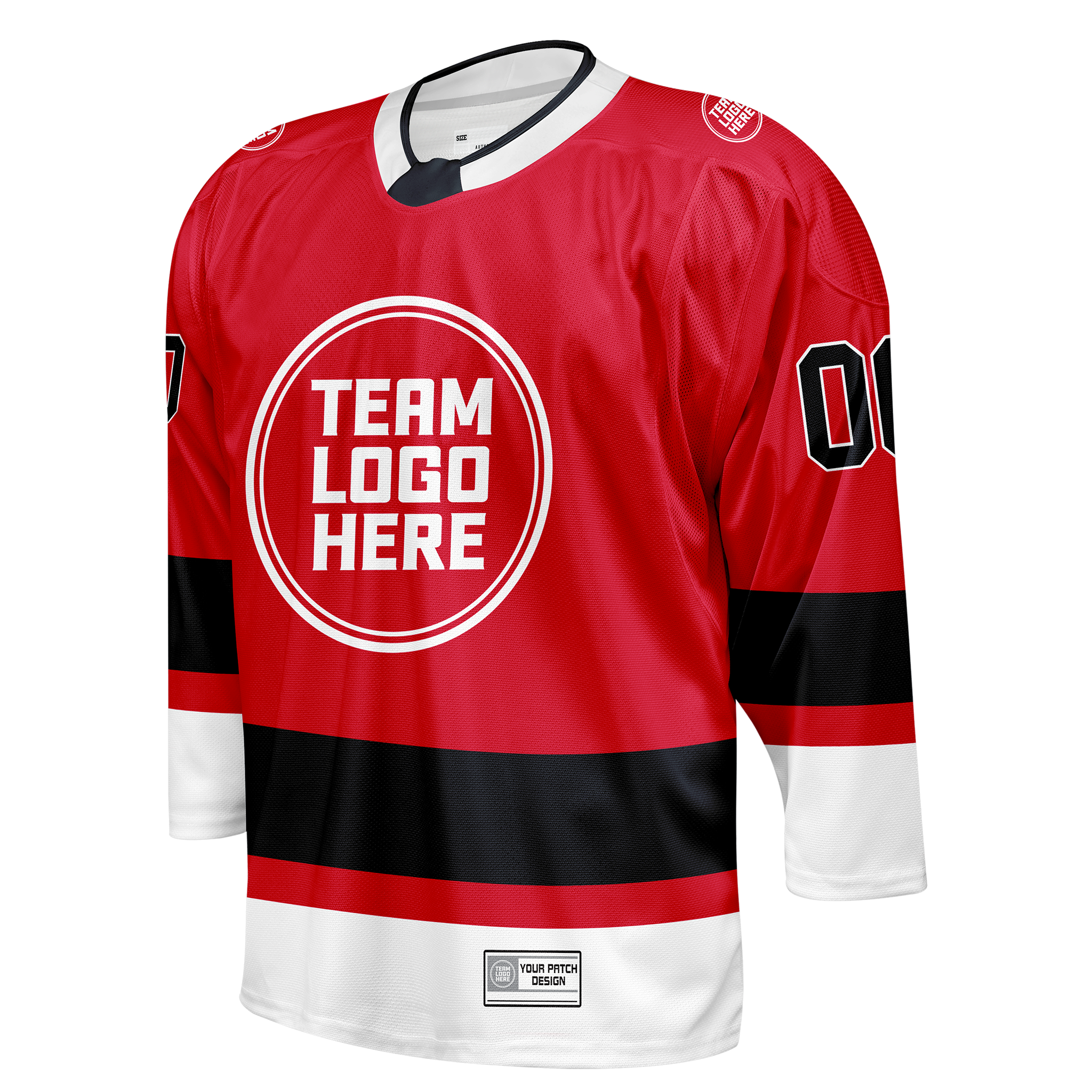 Custom Hockey Jersey Elite Pro  EP-201 RedBlackWhite