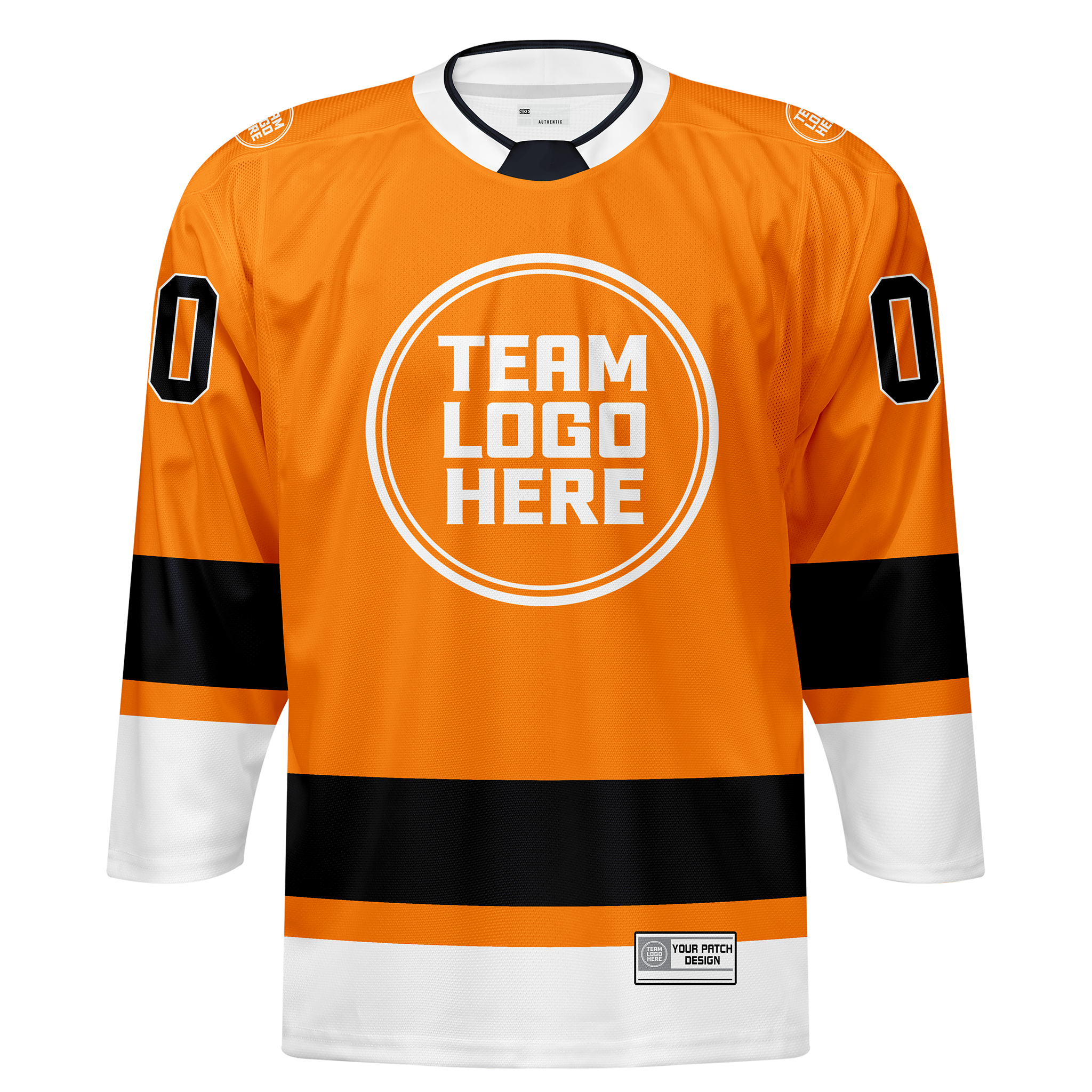 Custom Hockey Jersey Elite Pro  EP-201 OrangeBlackWhite