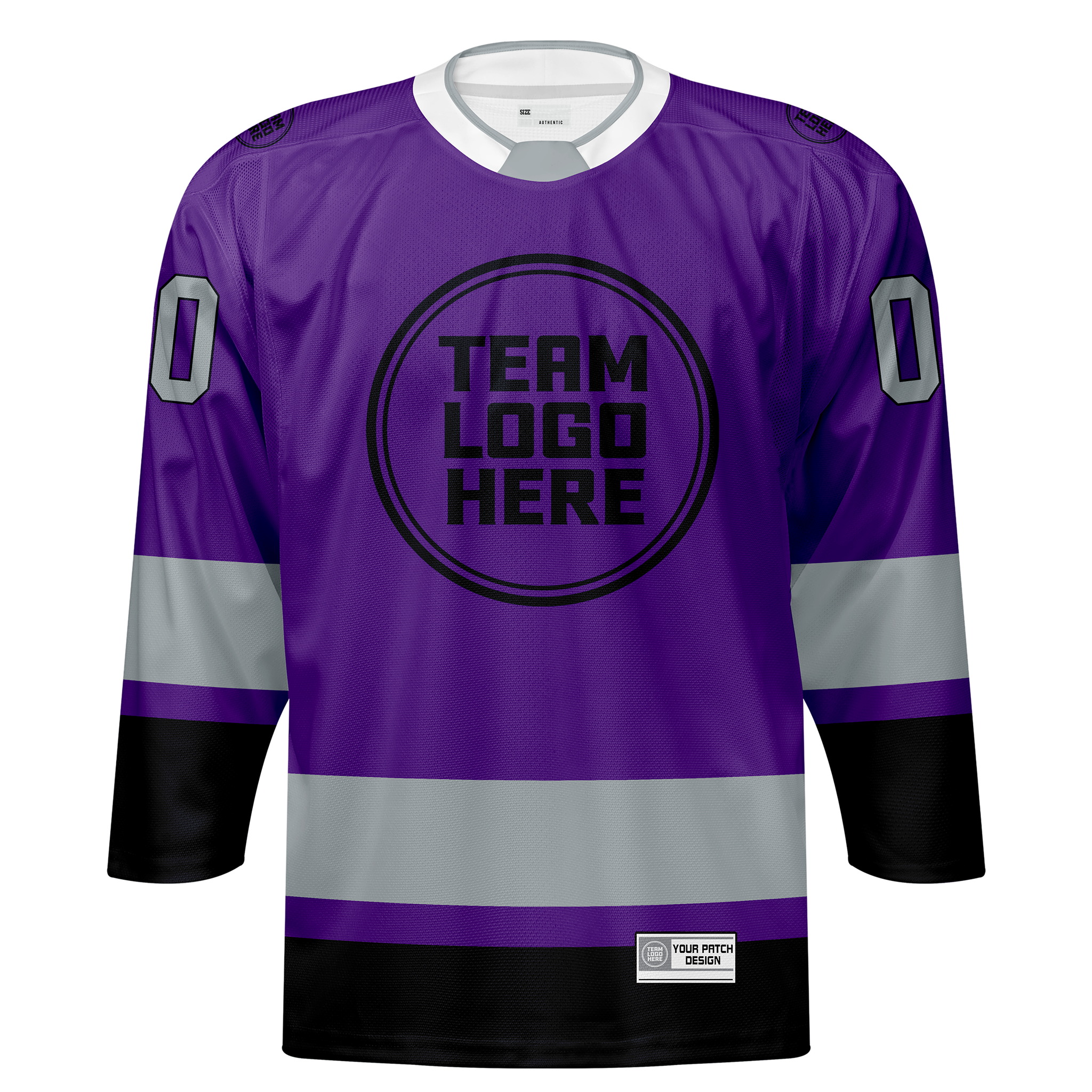 Custom Hockey Jersey Elite Pro  EP-201 PurpleSilverBlack