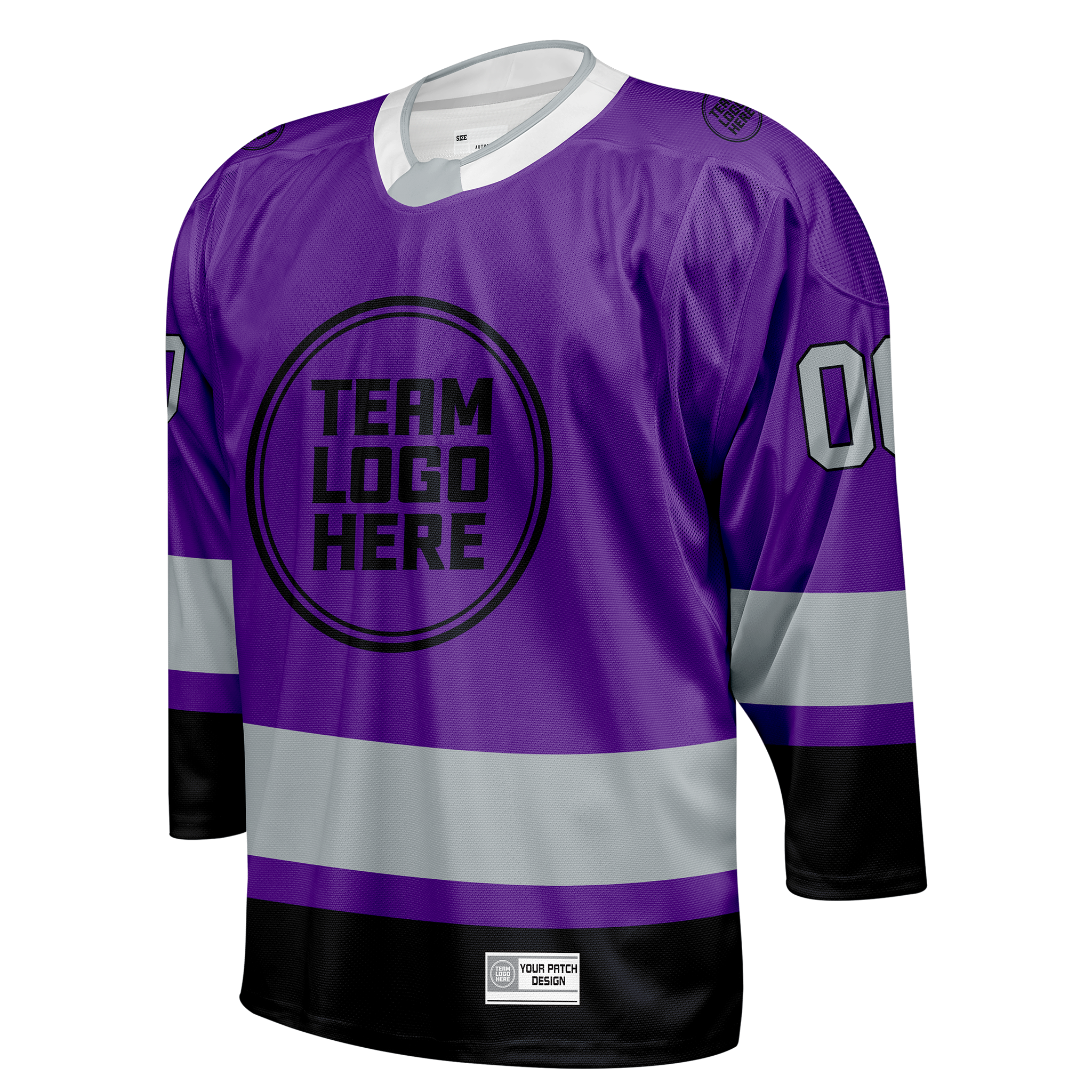 Custom Hockey Jersey Elite Pro  EP-201 PurpleSilverBlack