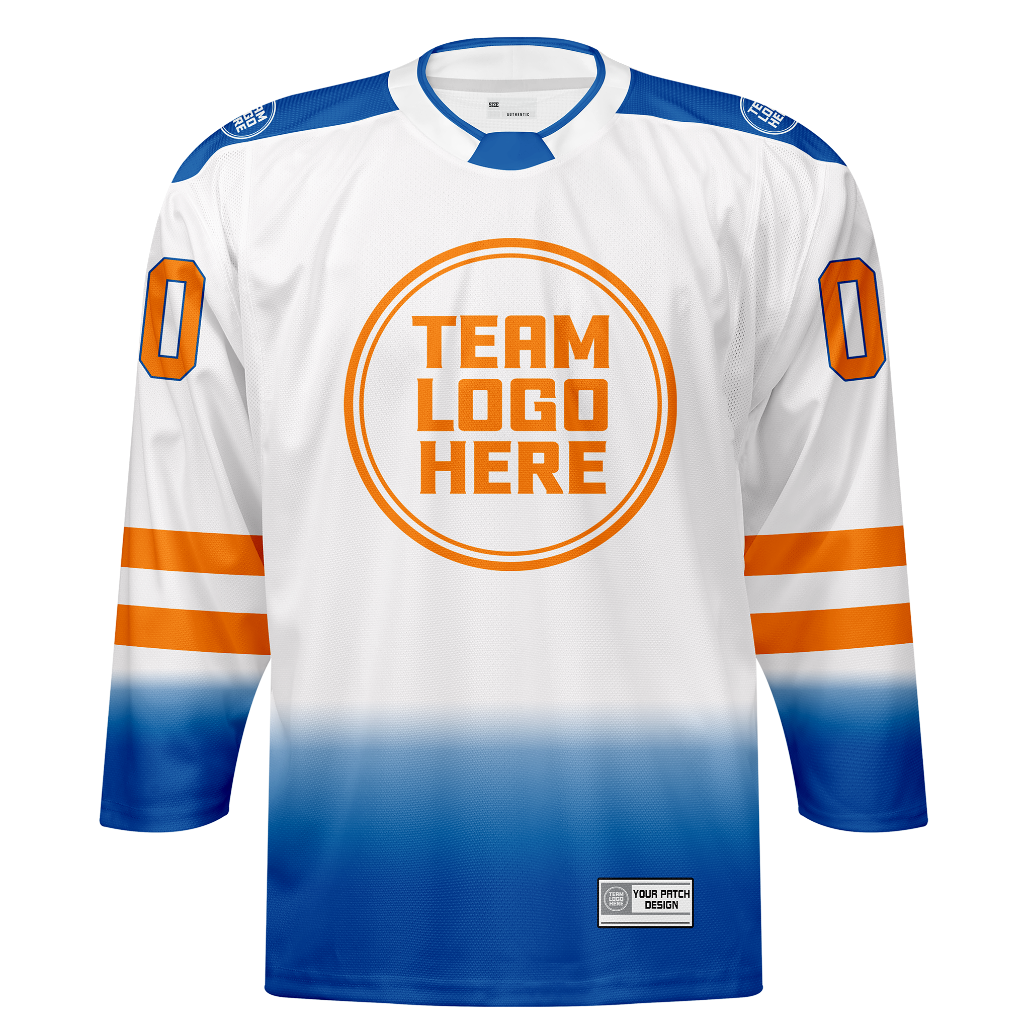 Custom Hockey Jersey Elite Pro  EP-202 RoyalWhiteOrange