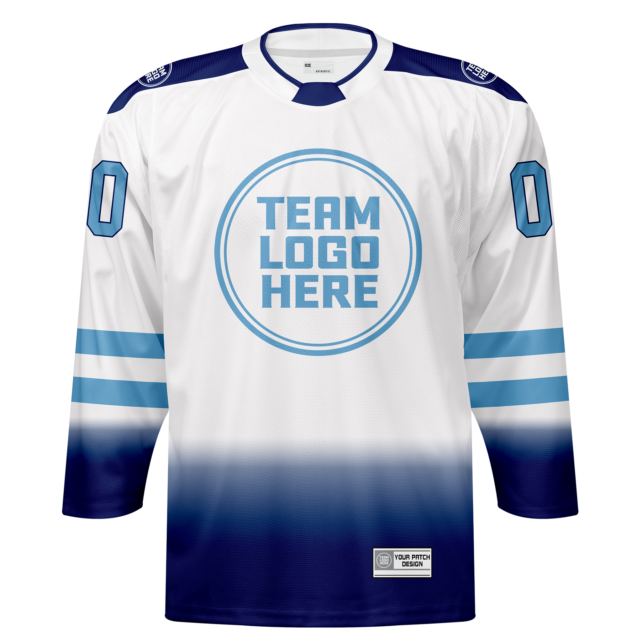 Custom Hockey Jersey Elite Pro  EP-202 NavyWhiteBlue