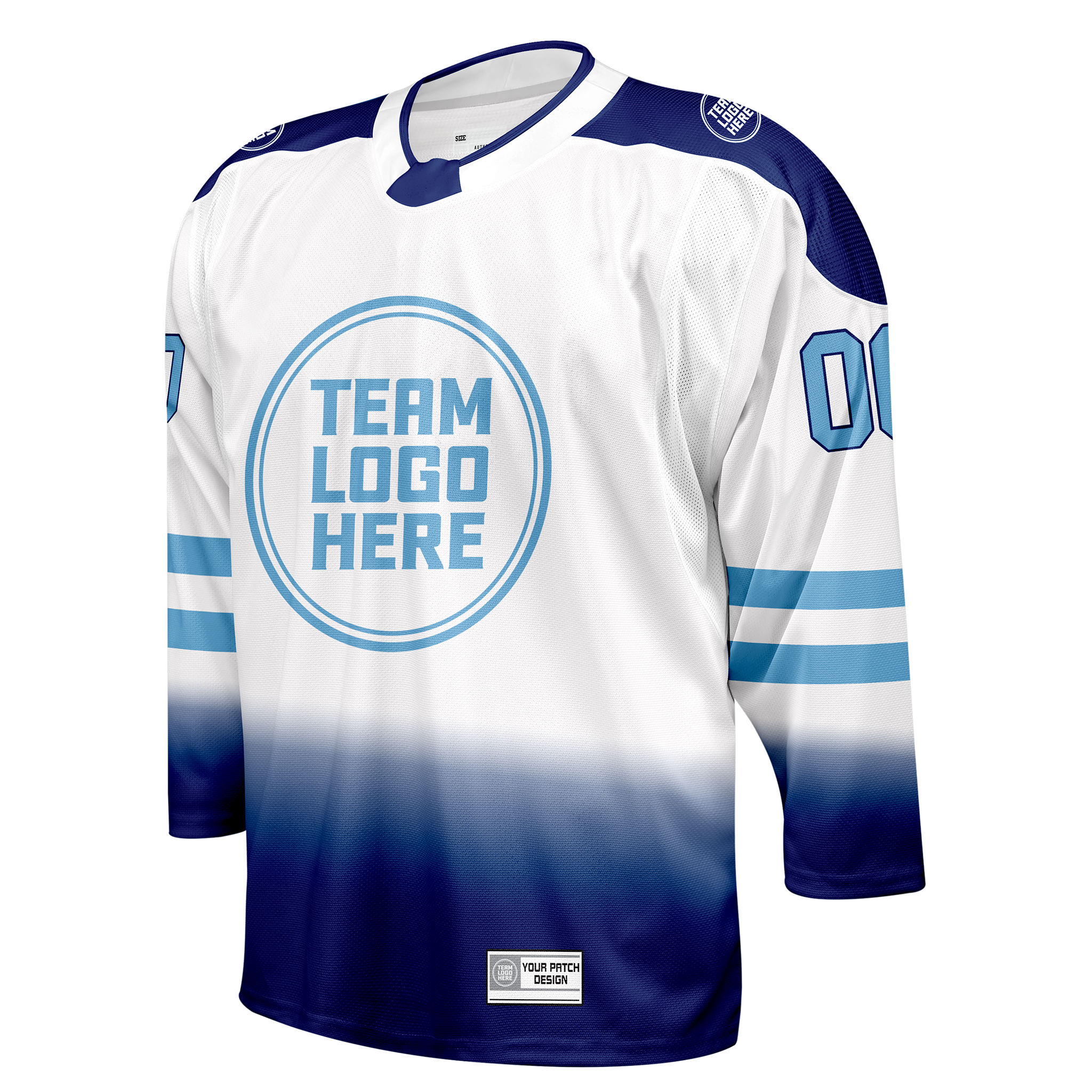 Custom Hockey Jersey Elite Pro  EP-202 NavyWhiteBlue