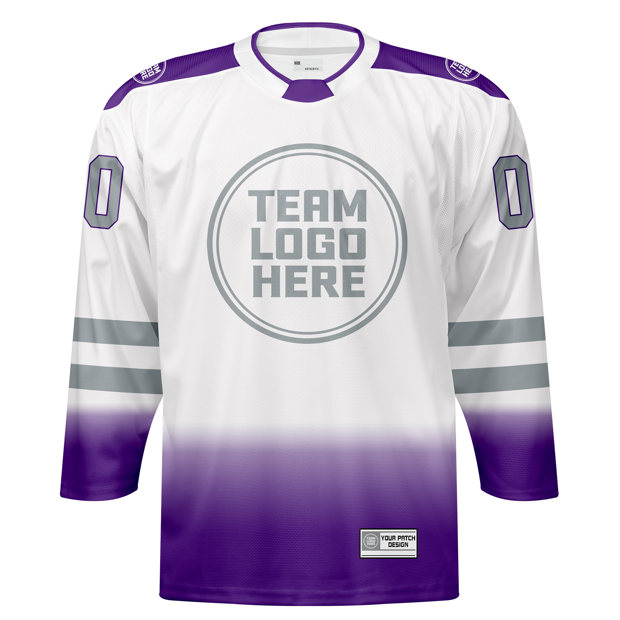 Custom Hockey Jersey Elite Pro  EP-202 PurpleWhiteSilver