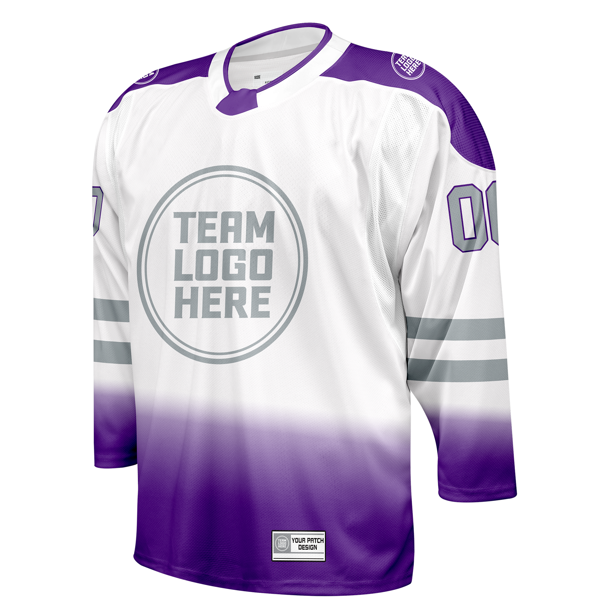 Custom Hockey Jersey Elite Pro  EP-202 PurpleWhiteSilver