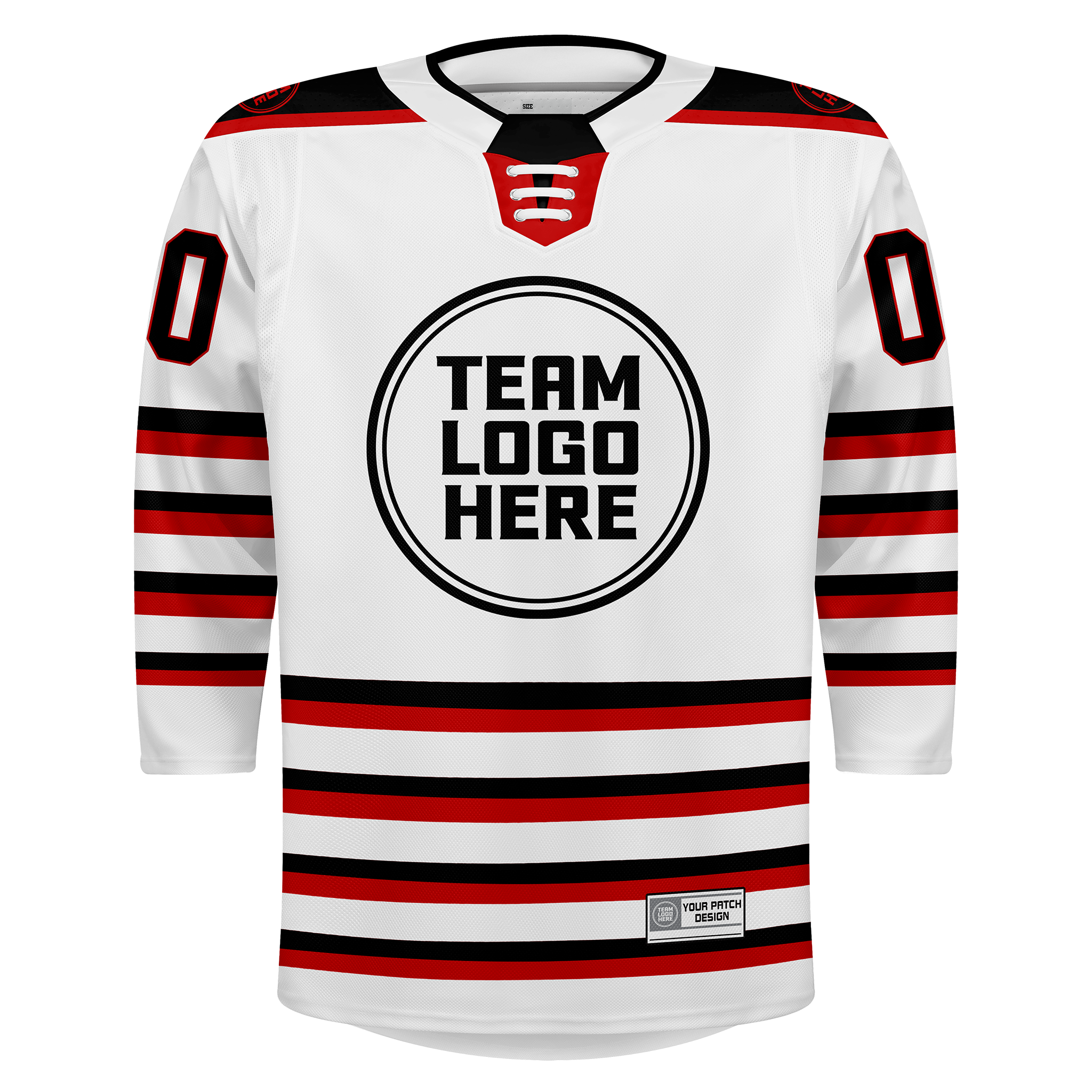 Custom Hockey Jersey Elite Pro  EP-302 WhiteBlackRed