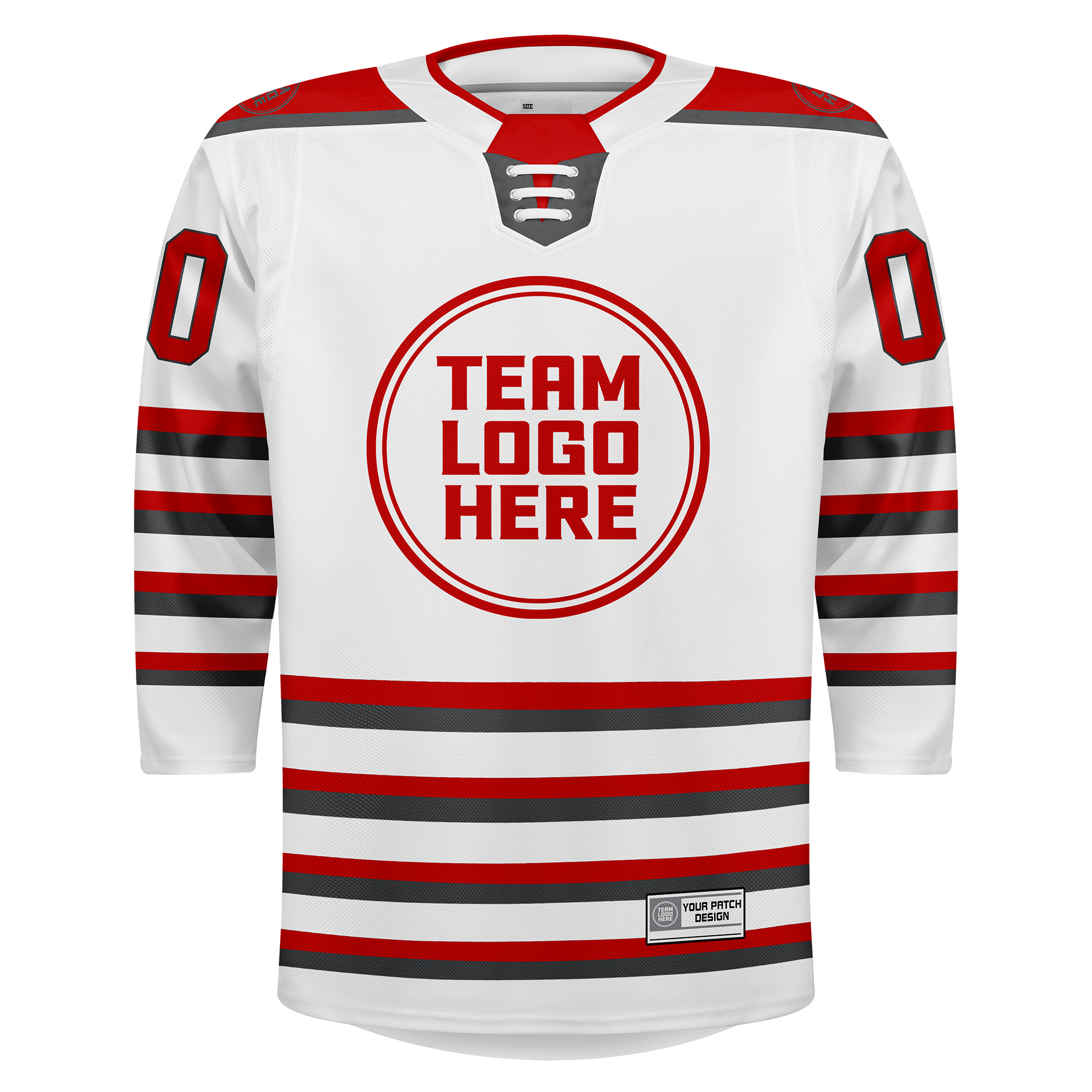 Custom Hockey Jersey Elite Pro  EP-302 WhiteRedGray