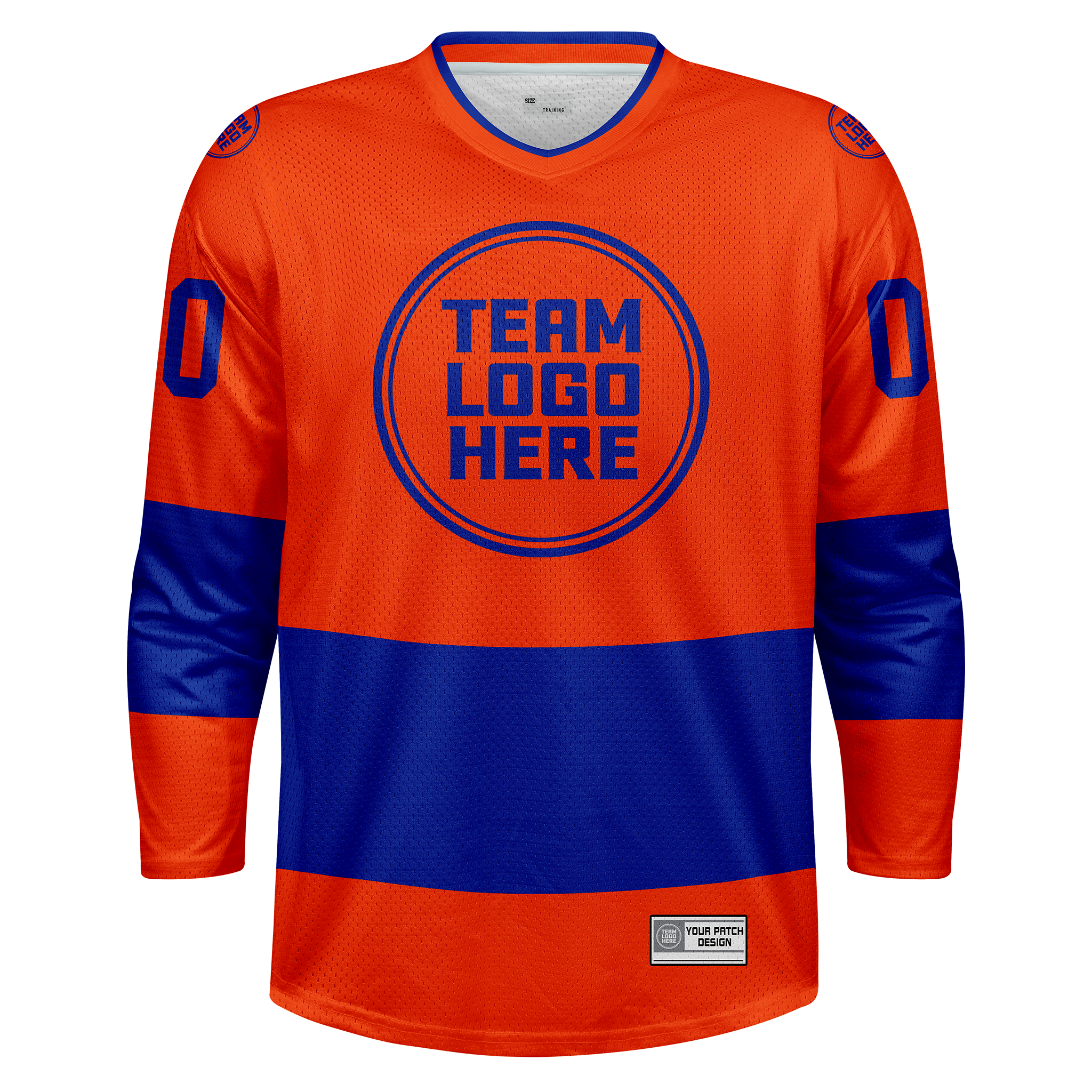Custom Hockey Jersey Practice  PS-101 OrangeRoyal