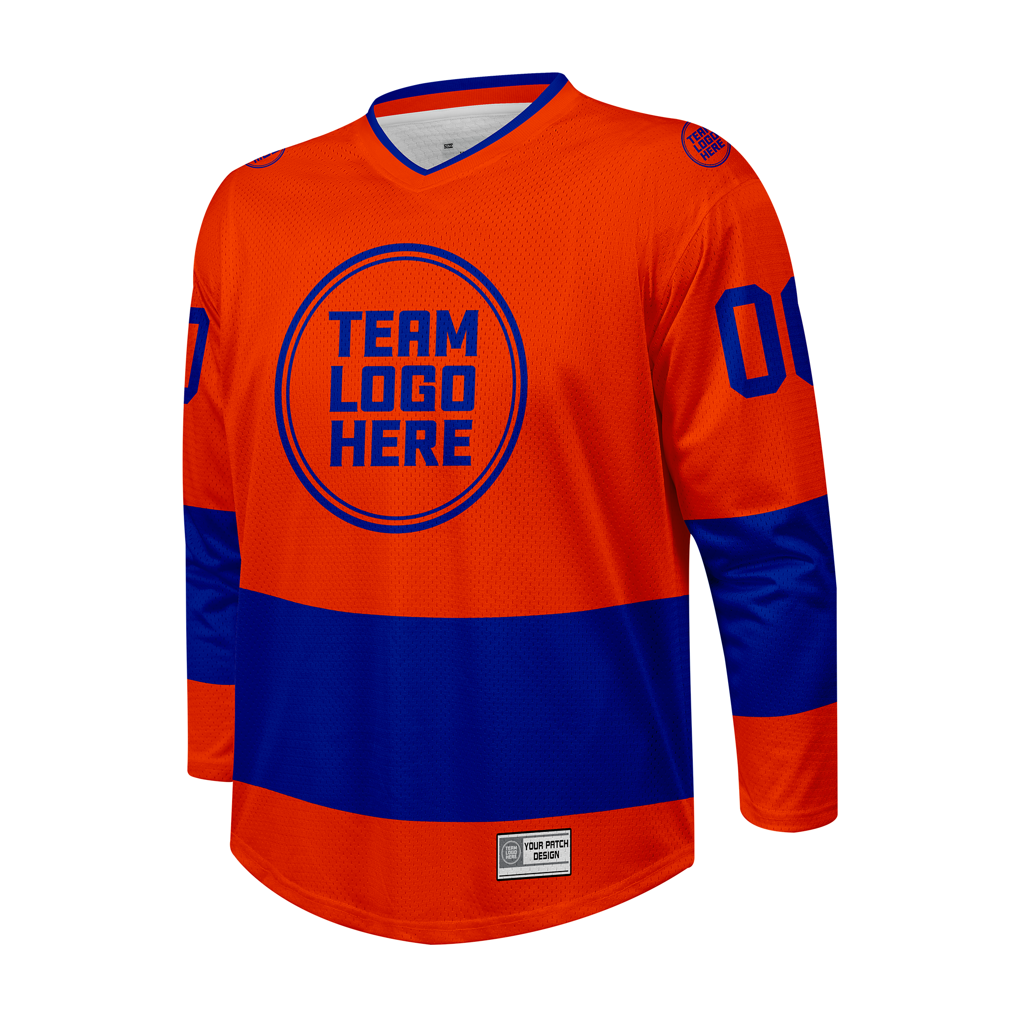 Custom Hockey Jersey Practice  PS-101 OrangeRoyal