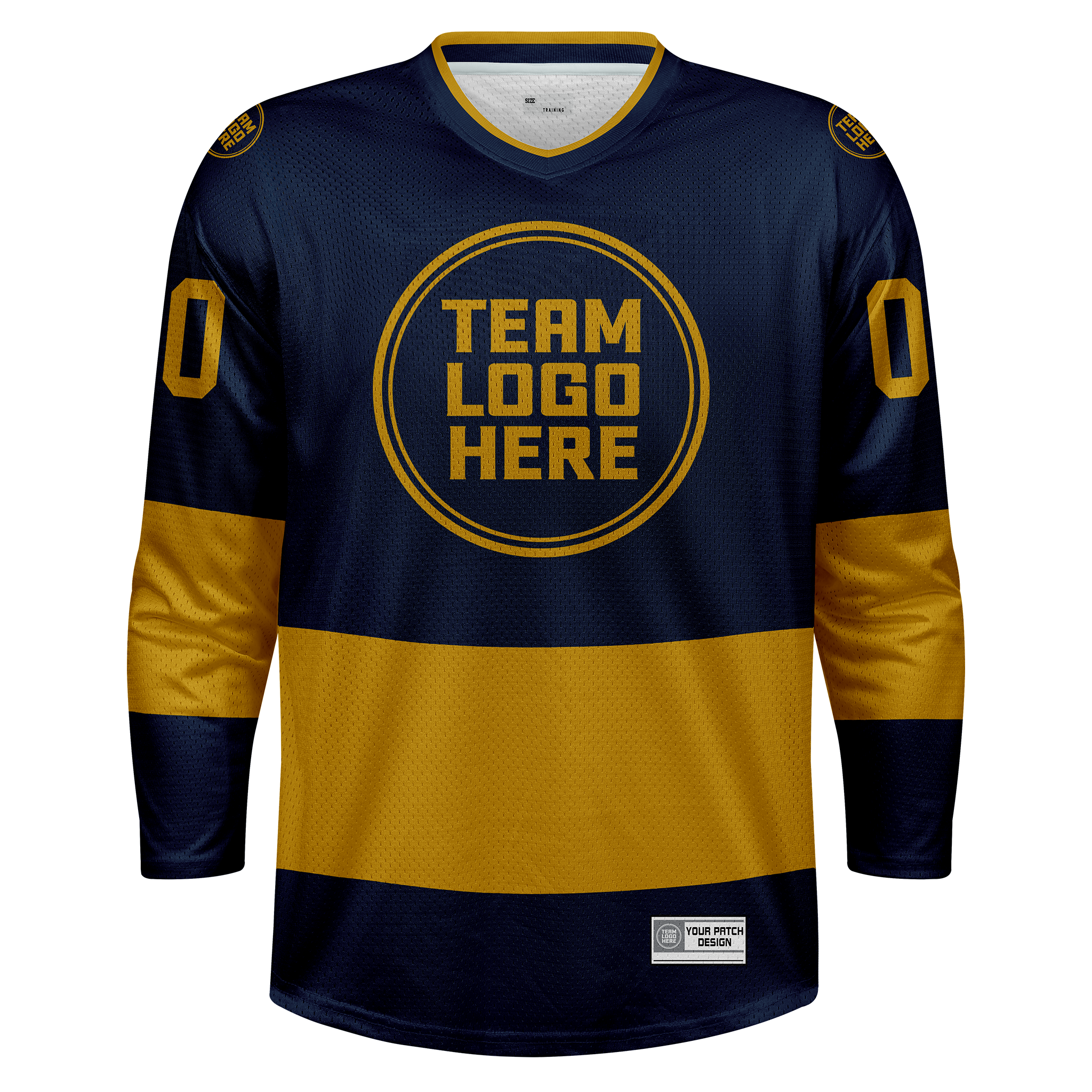 Custom Hockey Jersey Practice  PS-101 NavyGold