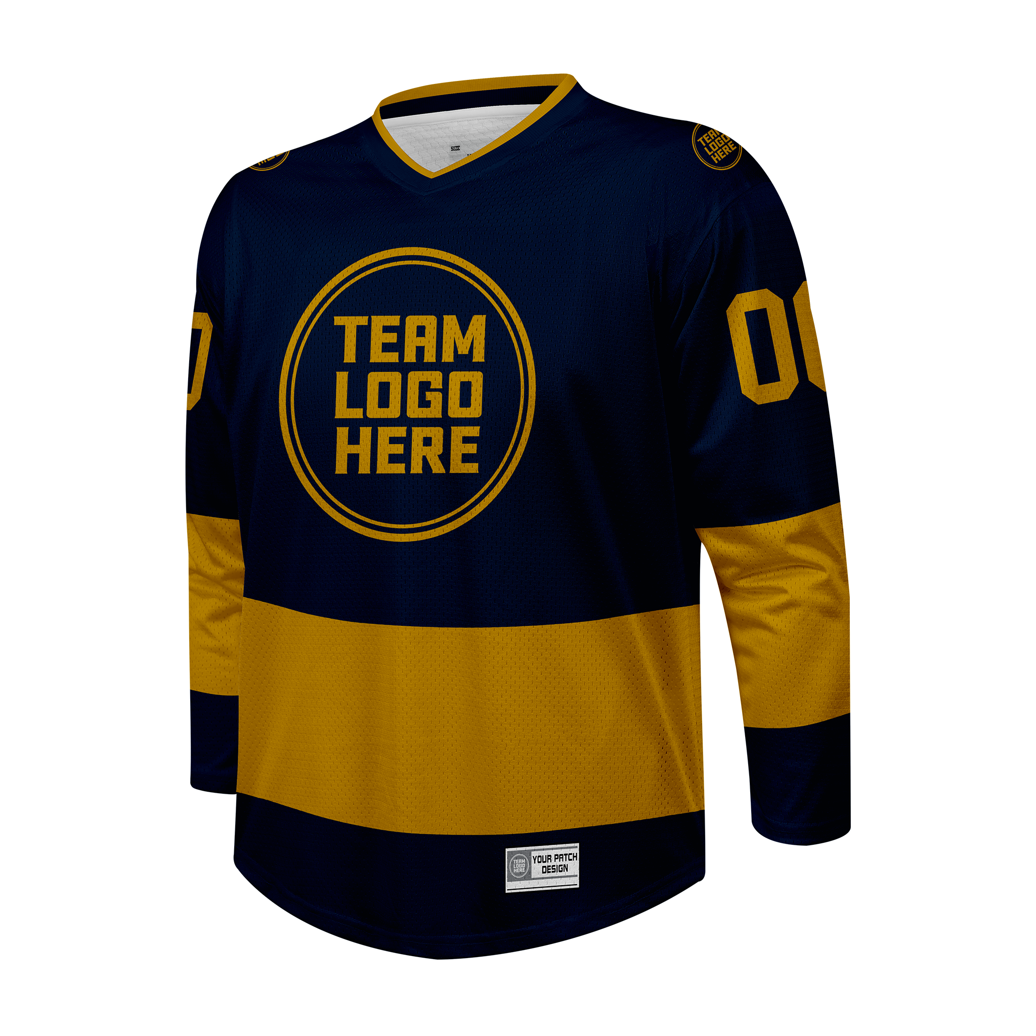 Custom Hockey Jersey Practice  PS-101 NavyGold