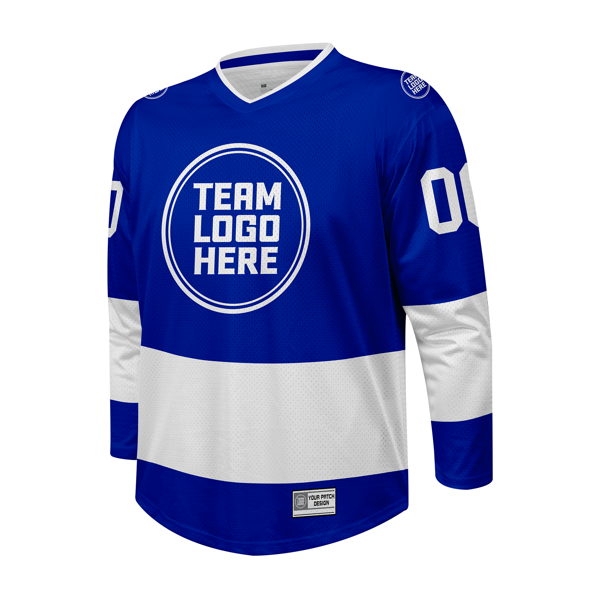 Custom Hockey Jersey Practice  PS-101 RoyalWhite