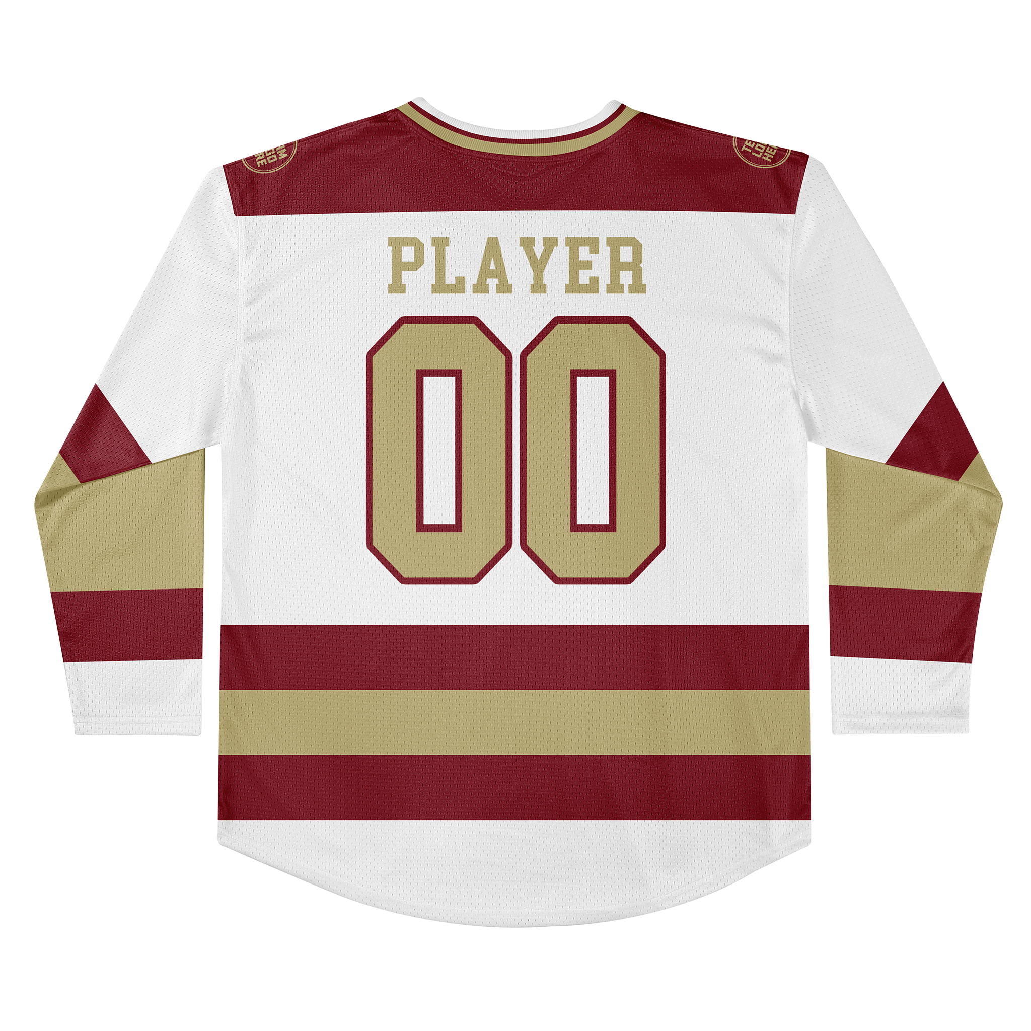 Custom Hockey Jersey Practice  PS-102 WhiteWineSand