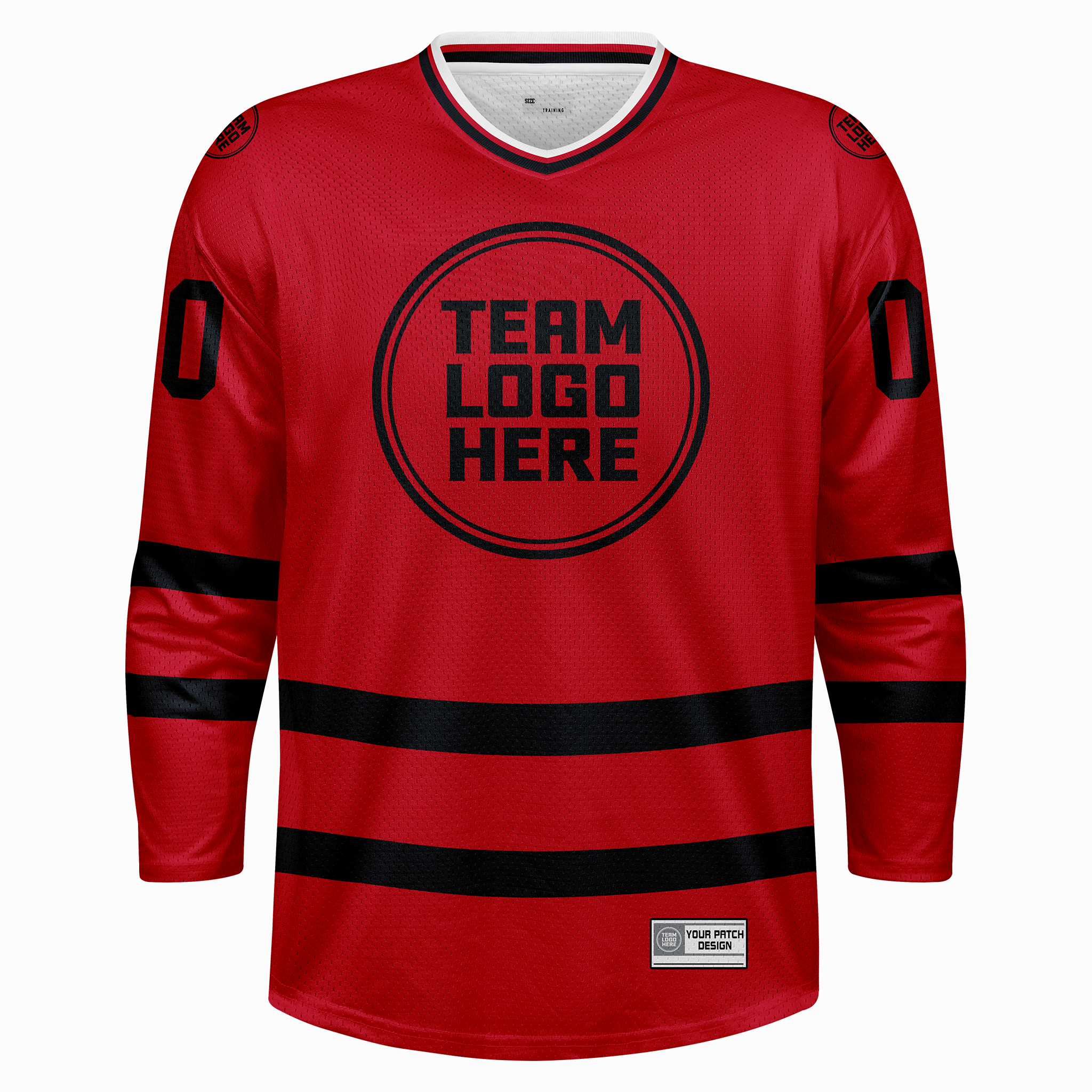 Custom Hockey Jersey Practice  PS-103  RedBlack
