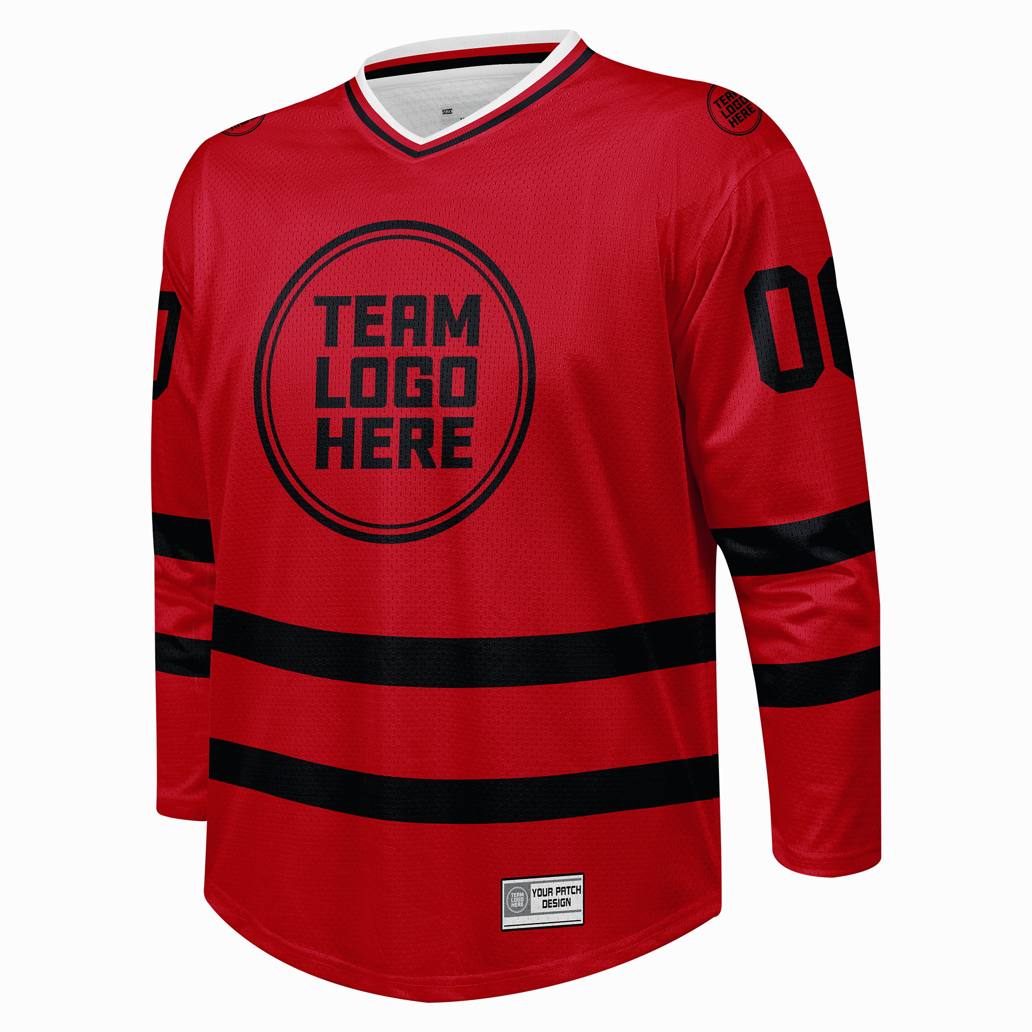 Custom Hockey Jersey Practice  PS-103  RedBlack