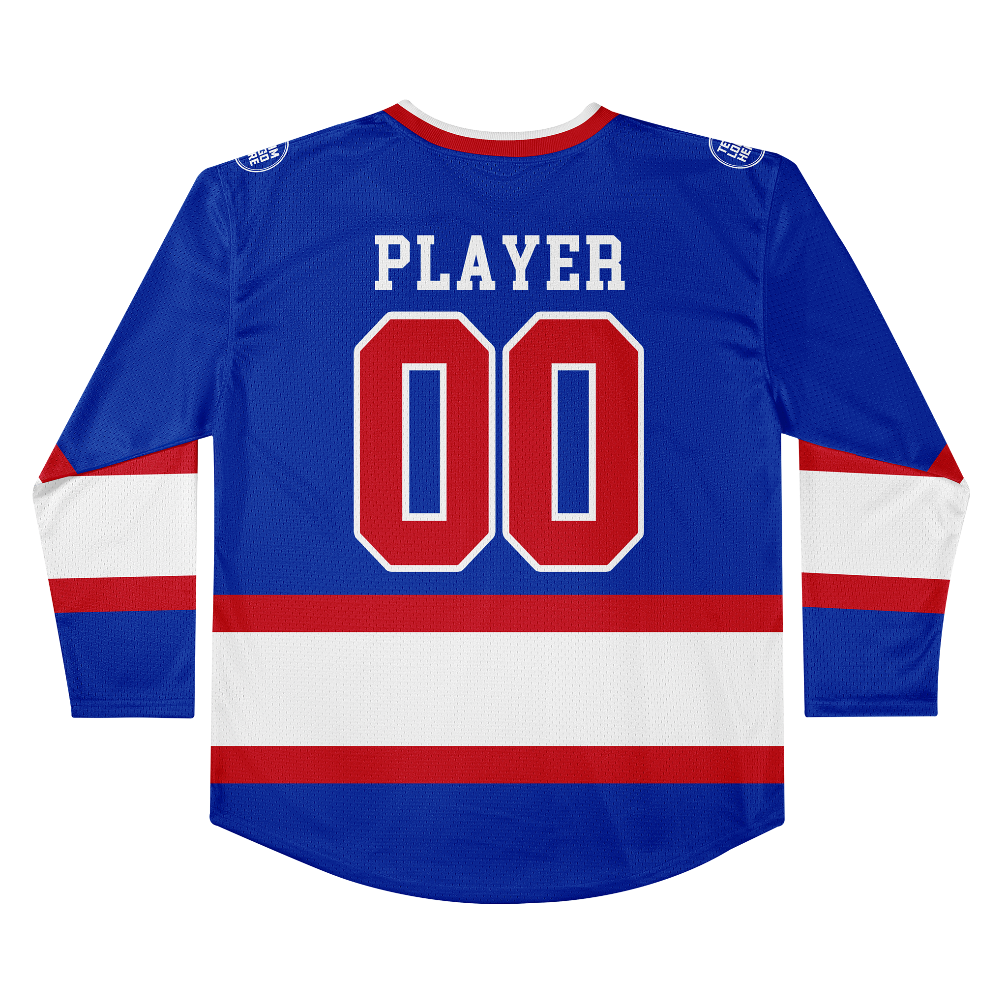 Custom Hockey Jersey Practice  PS-107 RoyalRedWhite