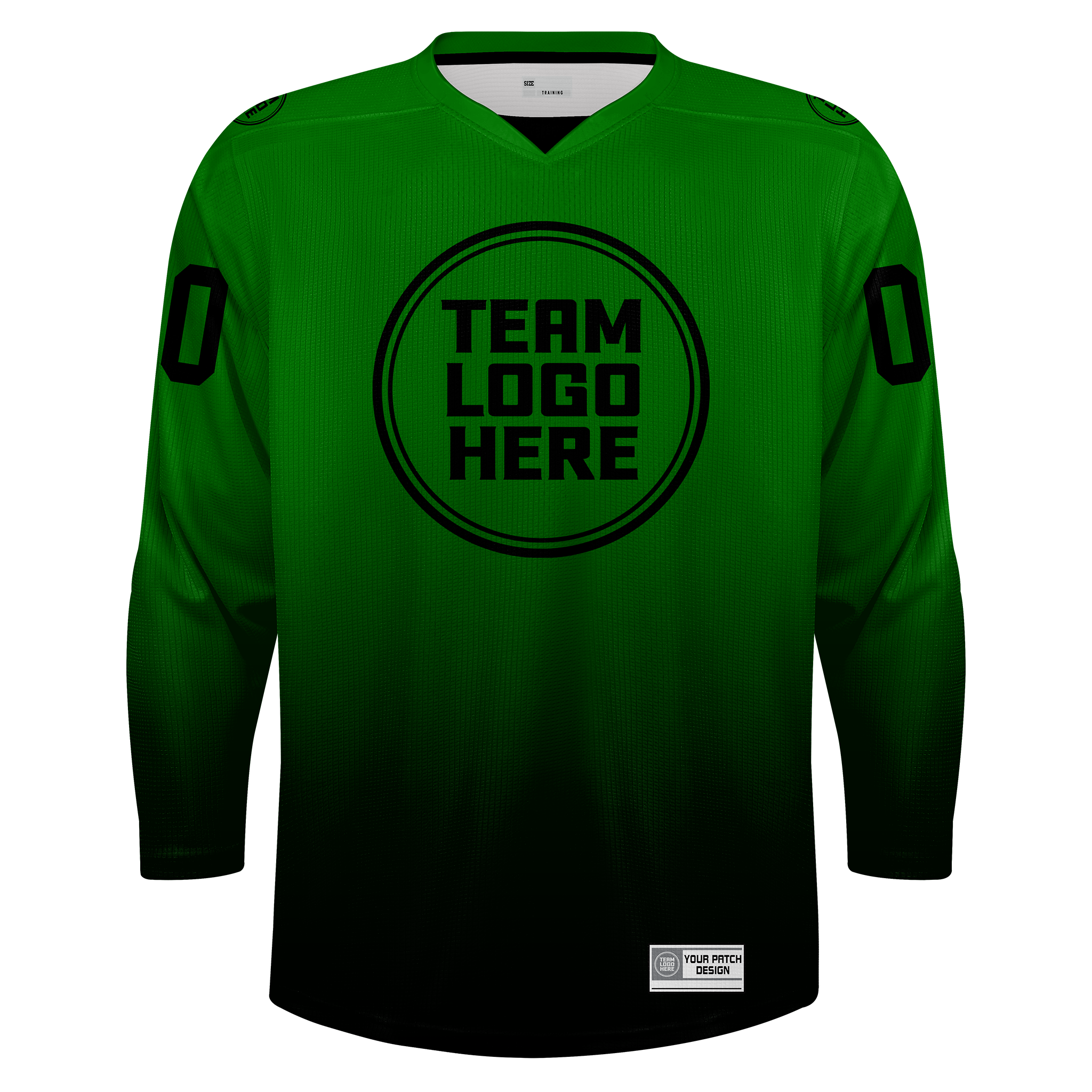 Custom Hockey Jersey Practice  PSG-201 Gradient Fade Color  GreenBlack