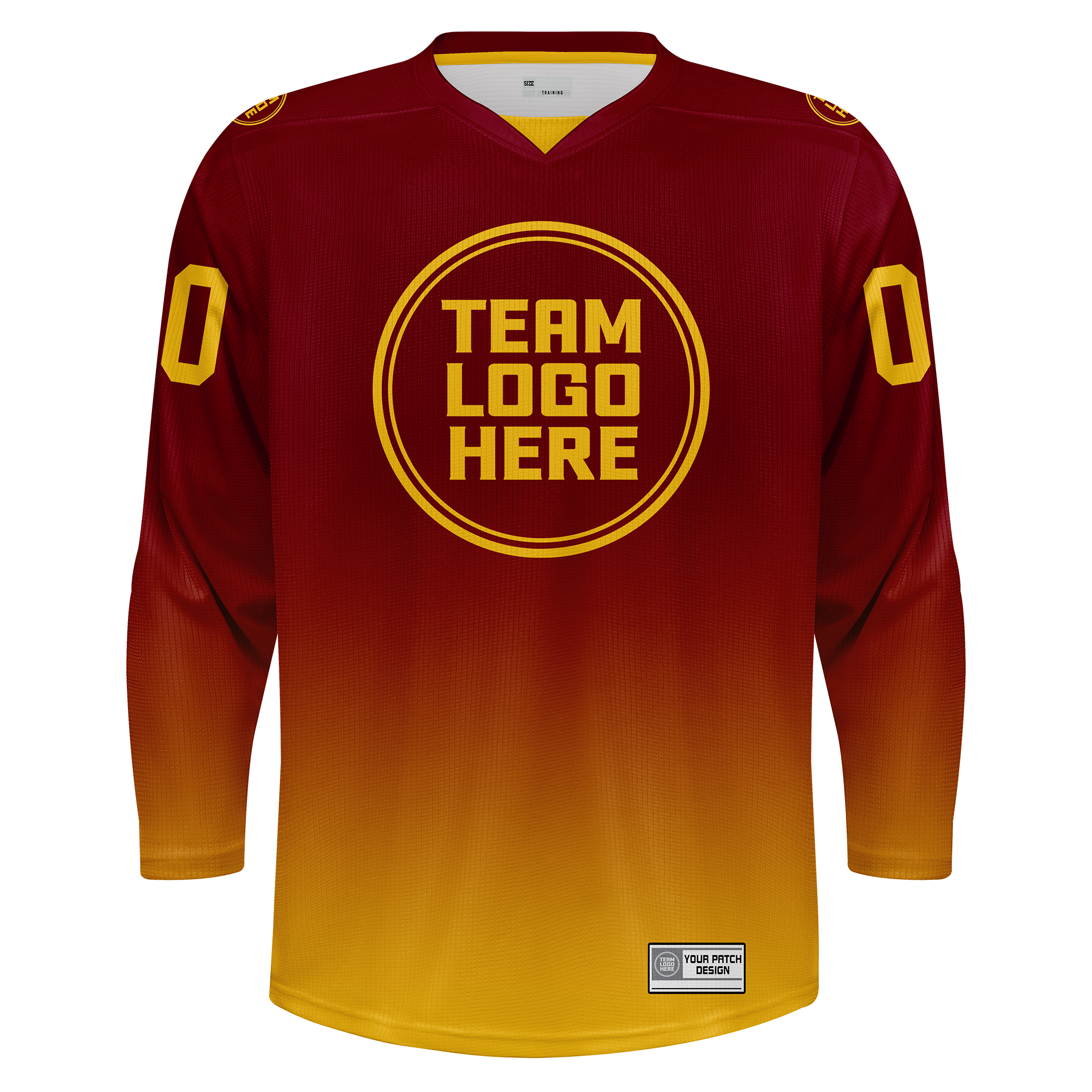 Custom Hockey Jersey Practice  PSG-201 Gradient Fade Color  MaroonGold