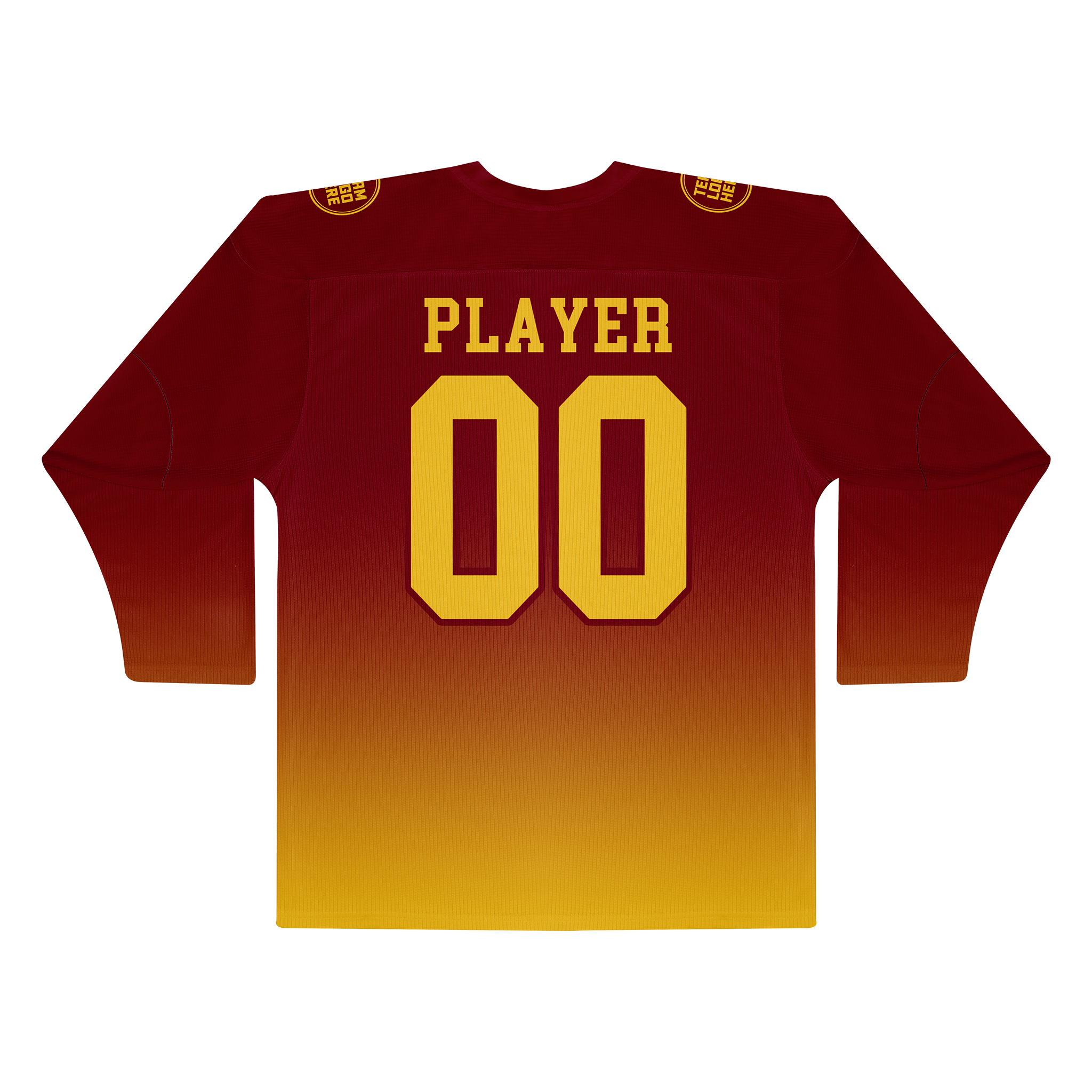 Custom Hockey Jersey Practice  PSG-201 Gradient Fade Color  MaroonGold