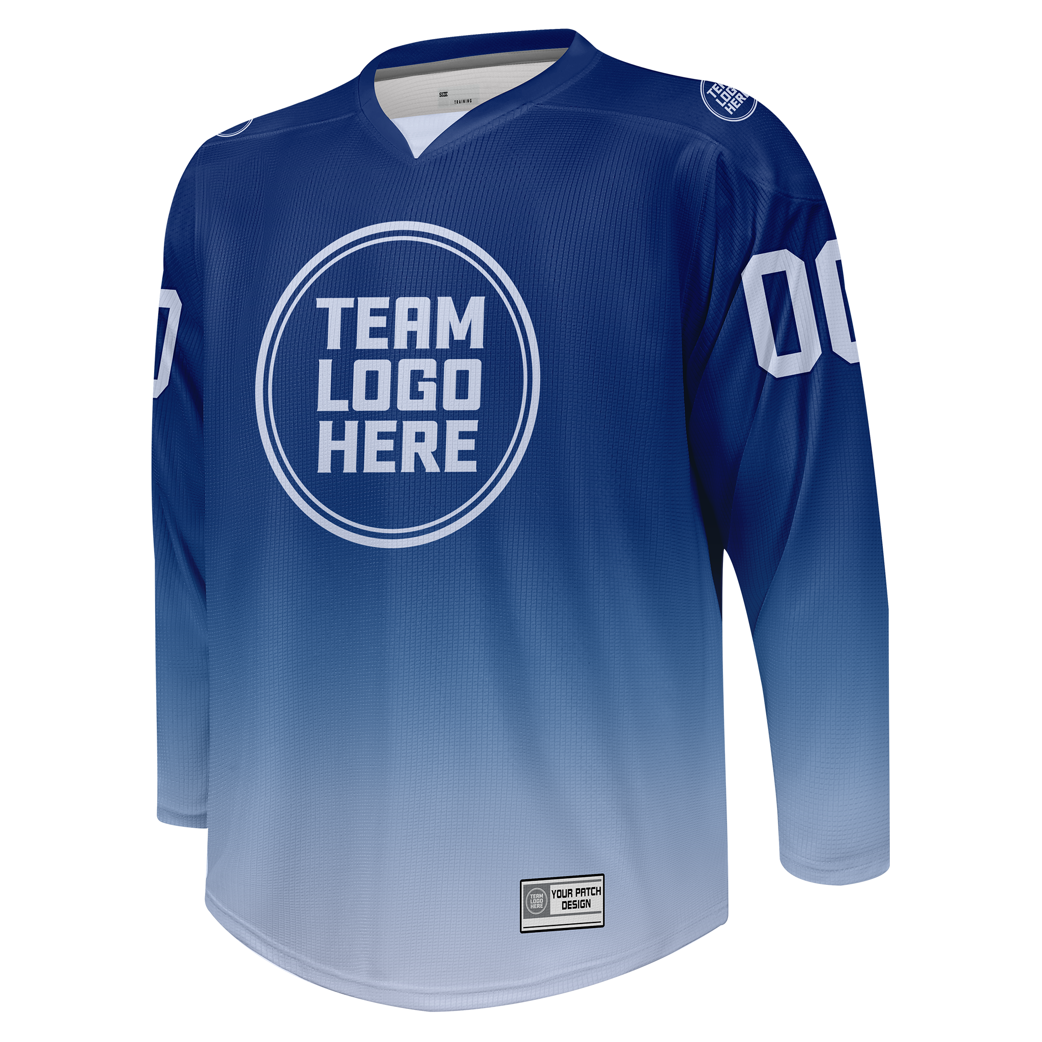 Custom Hockey Jersey Practice  PSG-201 Gradient Fade Color  RoyalWhite