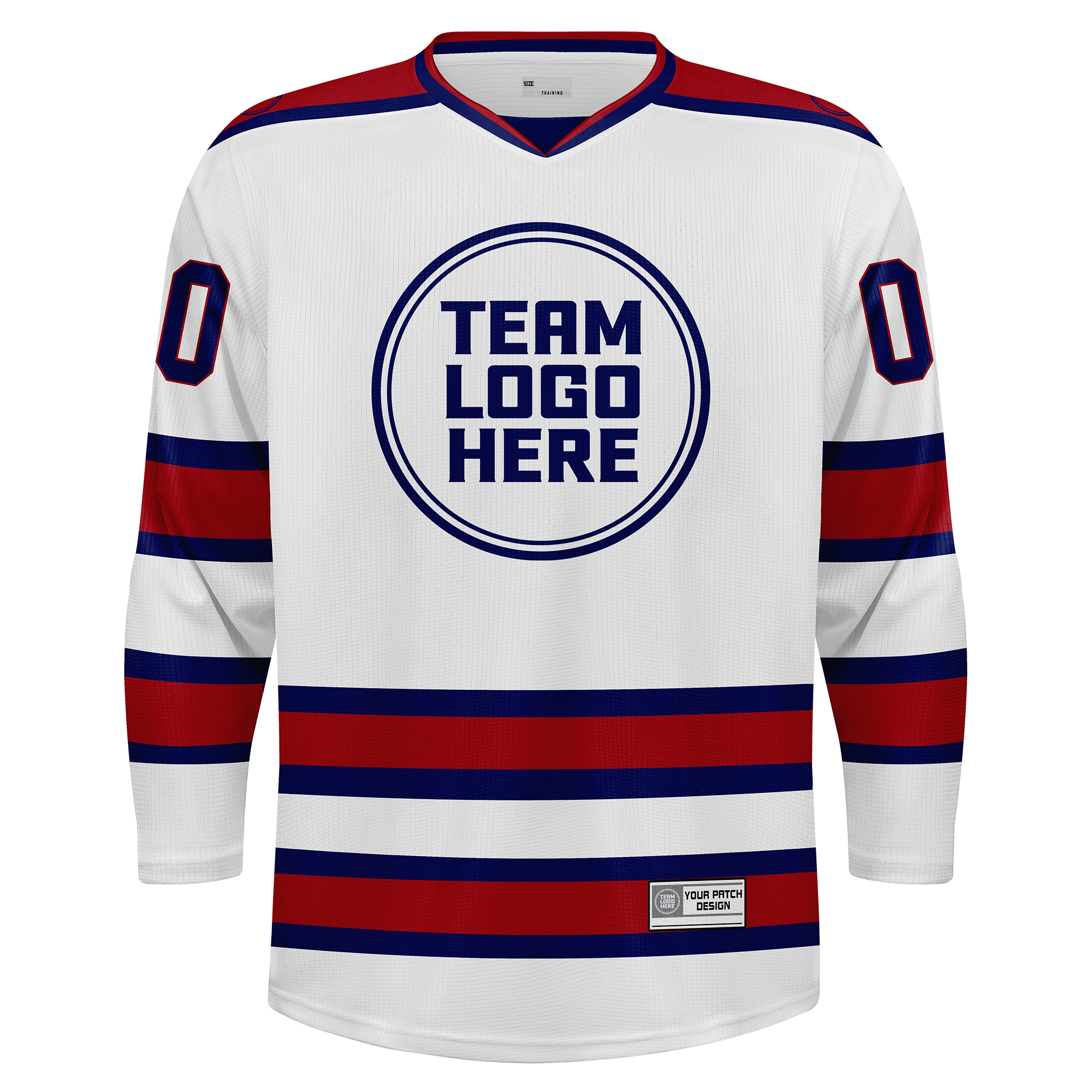 Custom Hockey Jersey Practice  PS-202 WhiteNavyRed