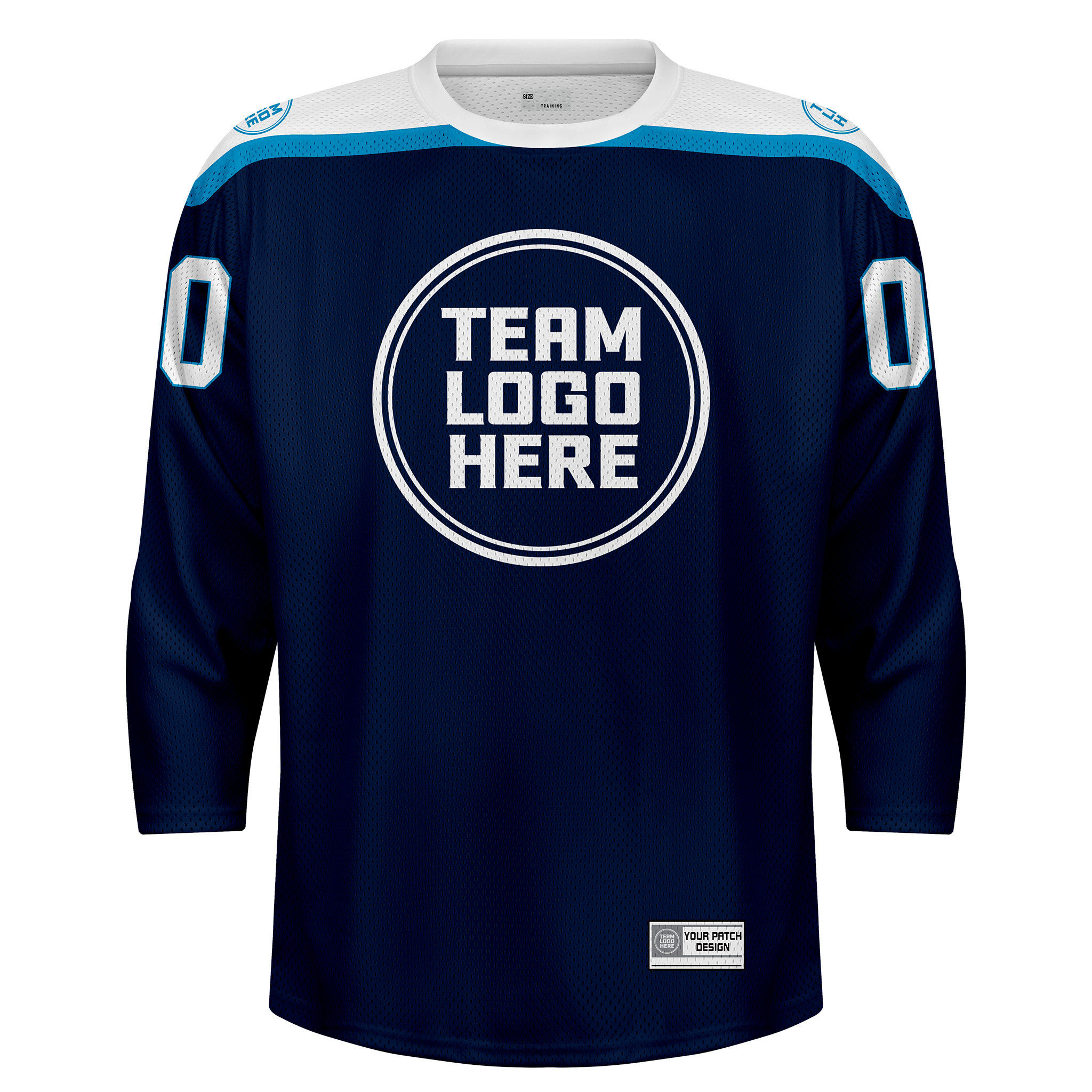 Custom Hockey Jersey Practice  PS-301 NavyWhiteSky