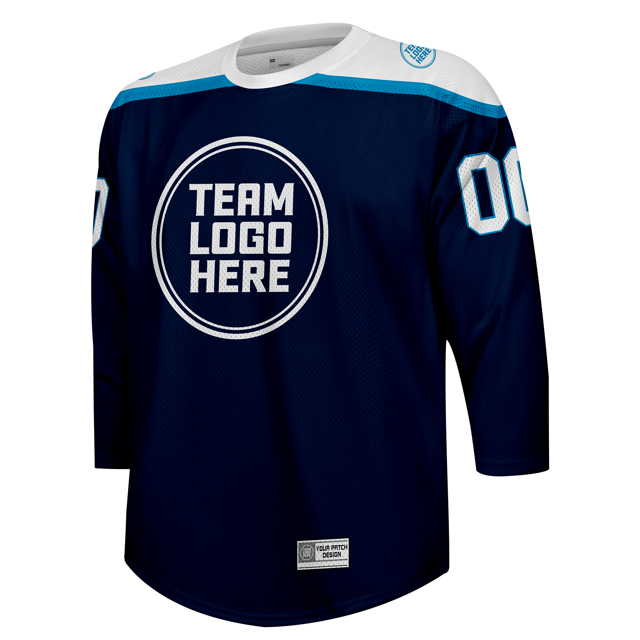 Custom Hockey Jersey Practice  PS-301 NavyWhiteSky
