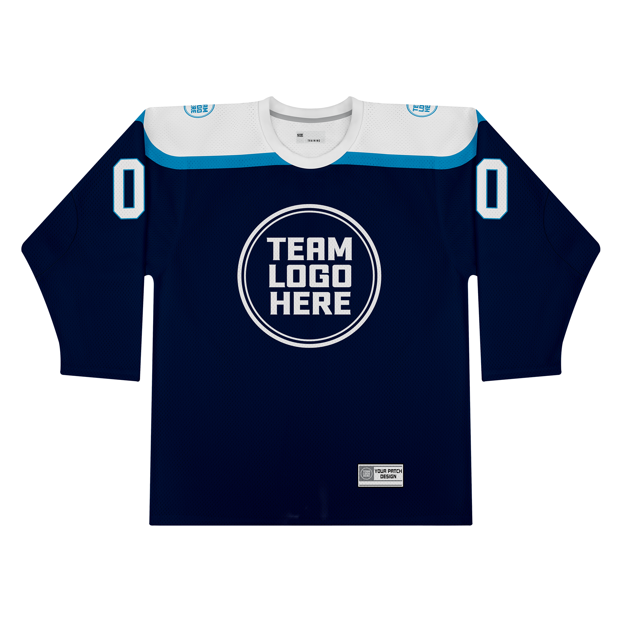 Custom Hockey Jersey Practice  PS-301 NavyWhiteSky